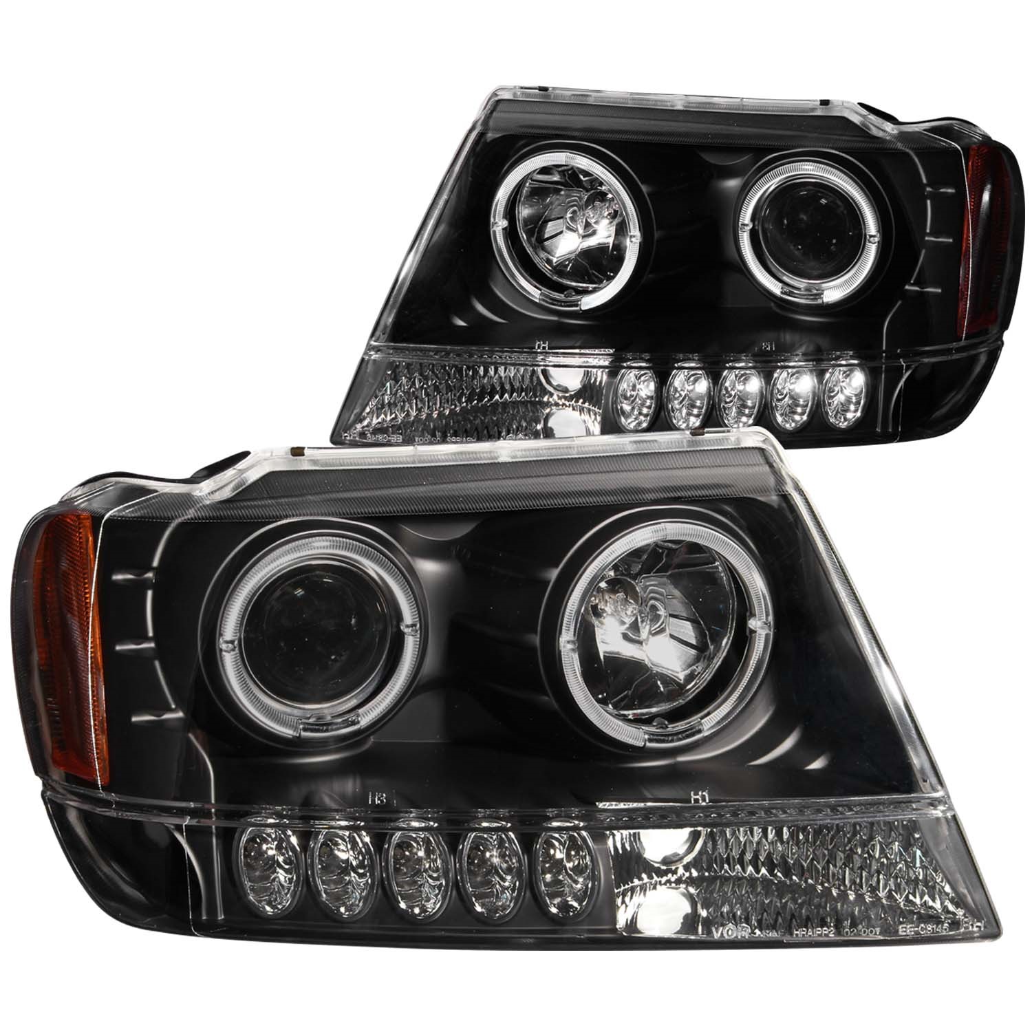 Anzo USA Anzo USA 111043 Projector Headlight Set; w/Halo Fits 99-04 Grand Cherokee (WJ)