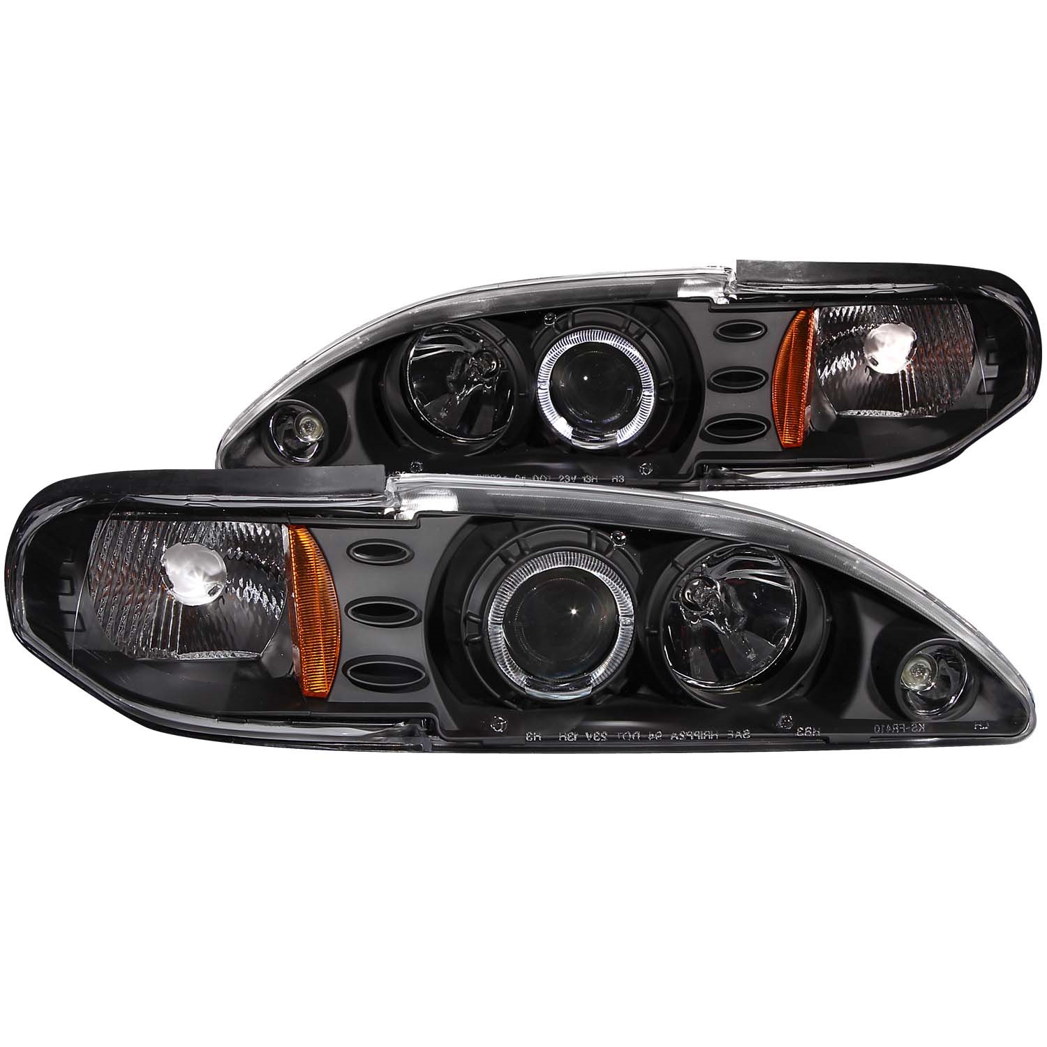 Anzo USA Anzo USA 121038 Projector Headlight Set; w/Halo Fits 94-98 Mustang