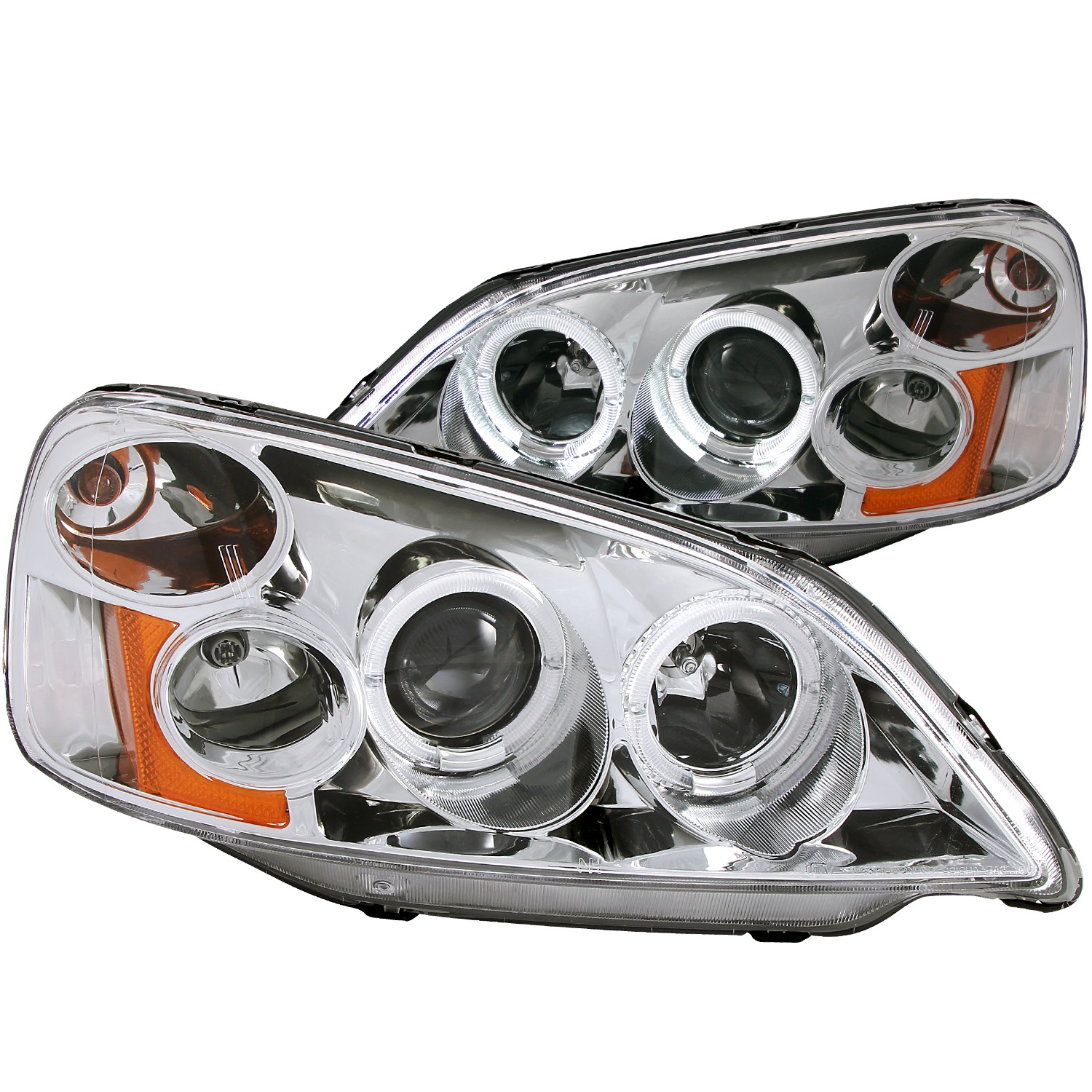 Anzo USA Anzo USA 121056 Projector Headlight Set; w/Halo Fits 01-03 Civic