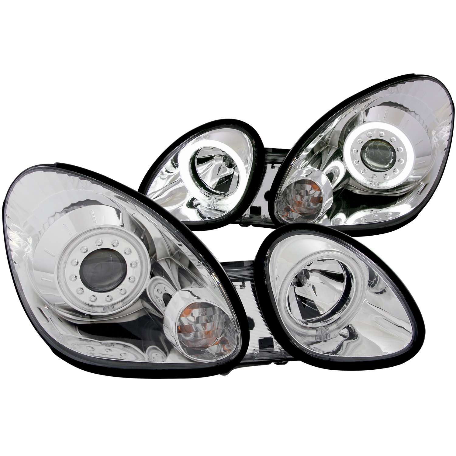 Anzo USA Anzo USA 121143 Projector Headlight Set; w/Halo Fits 98-05 GS300 GS400 GS430