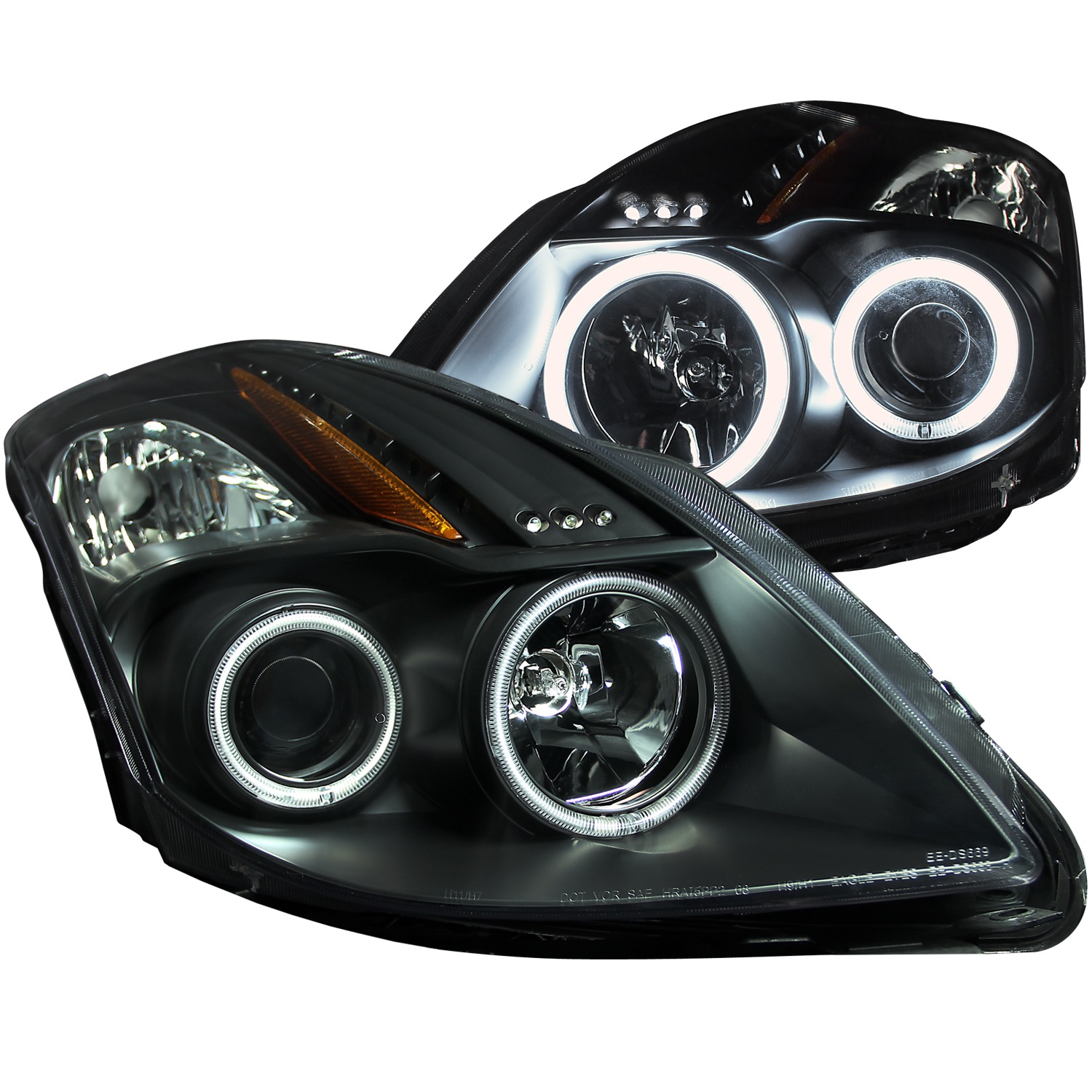 Anzo USA Anzo USA 121395 Projector Headlight Set; w/Halo Fits 08-10 Altima