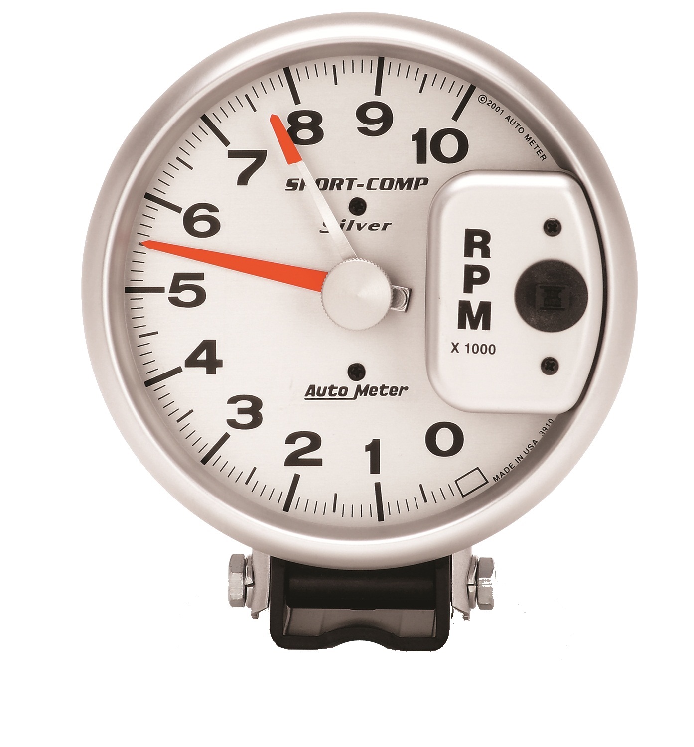 Auto Meter Auto Meter 3910 Sport-Comp Silver; Tachometer