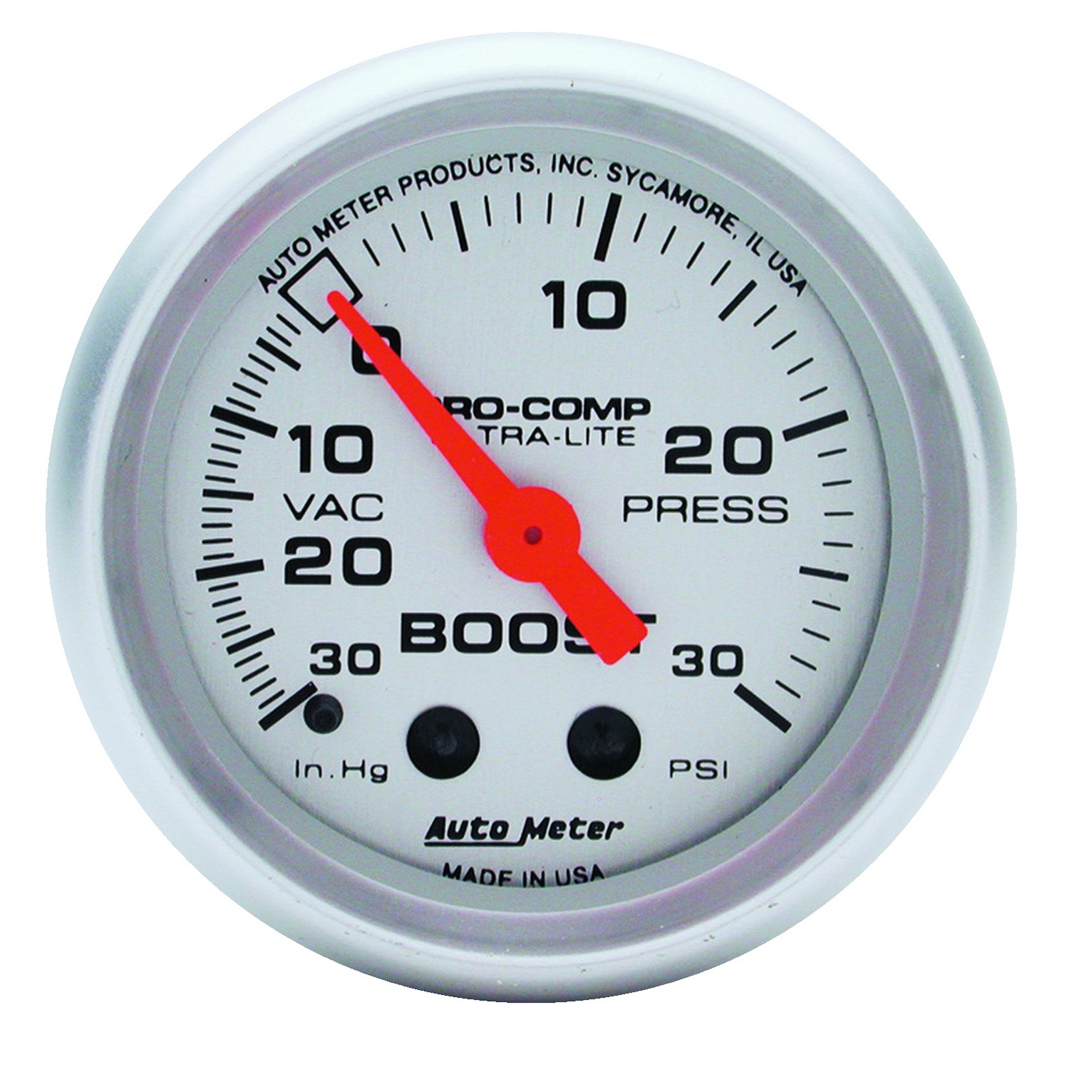 Auto Meter Auto Meter 4403 Ultra-Lite; Mechanical Boost/Vacuum Gauge