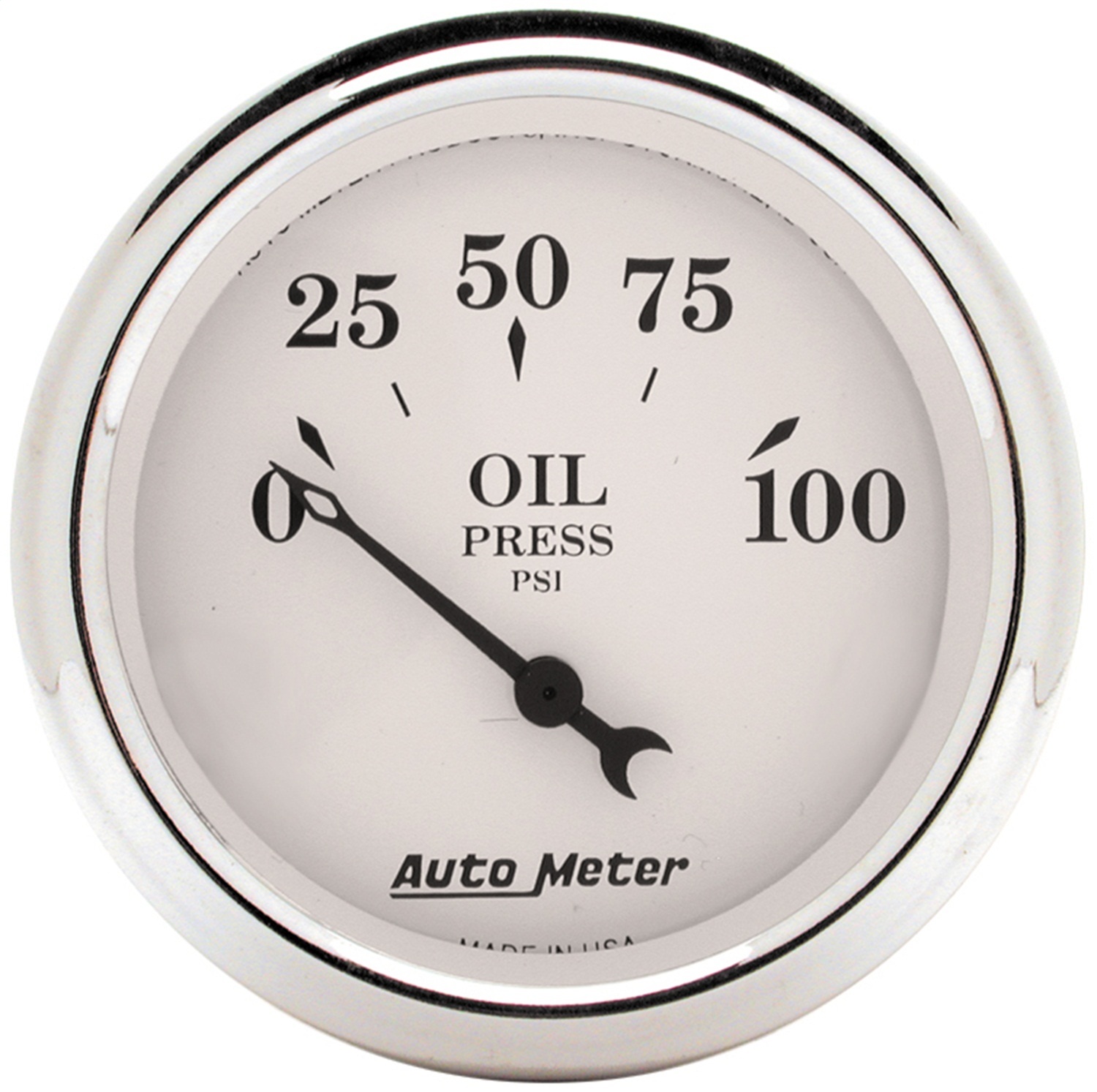 Auto Meter Auto Meter 1628 Old Tyme White; Mechanical Oil Pressure Gauge