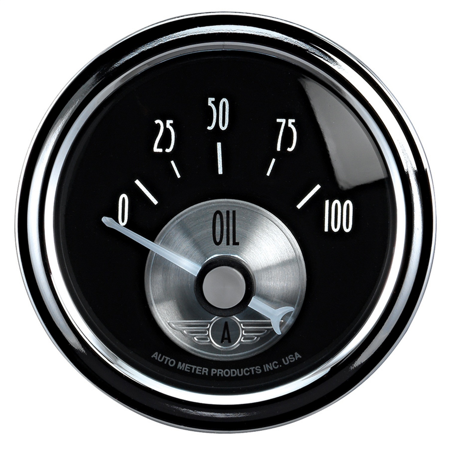 Auto Meter Auto Meter 2028 Prestige Series; Black Diamond; Mechanical Oil Pressure Gauge