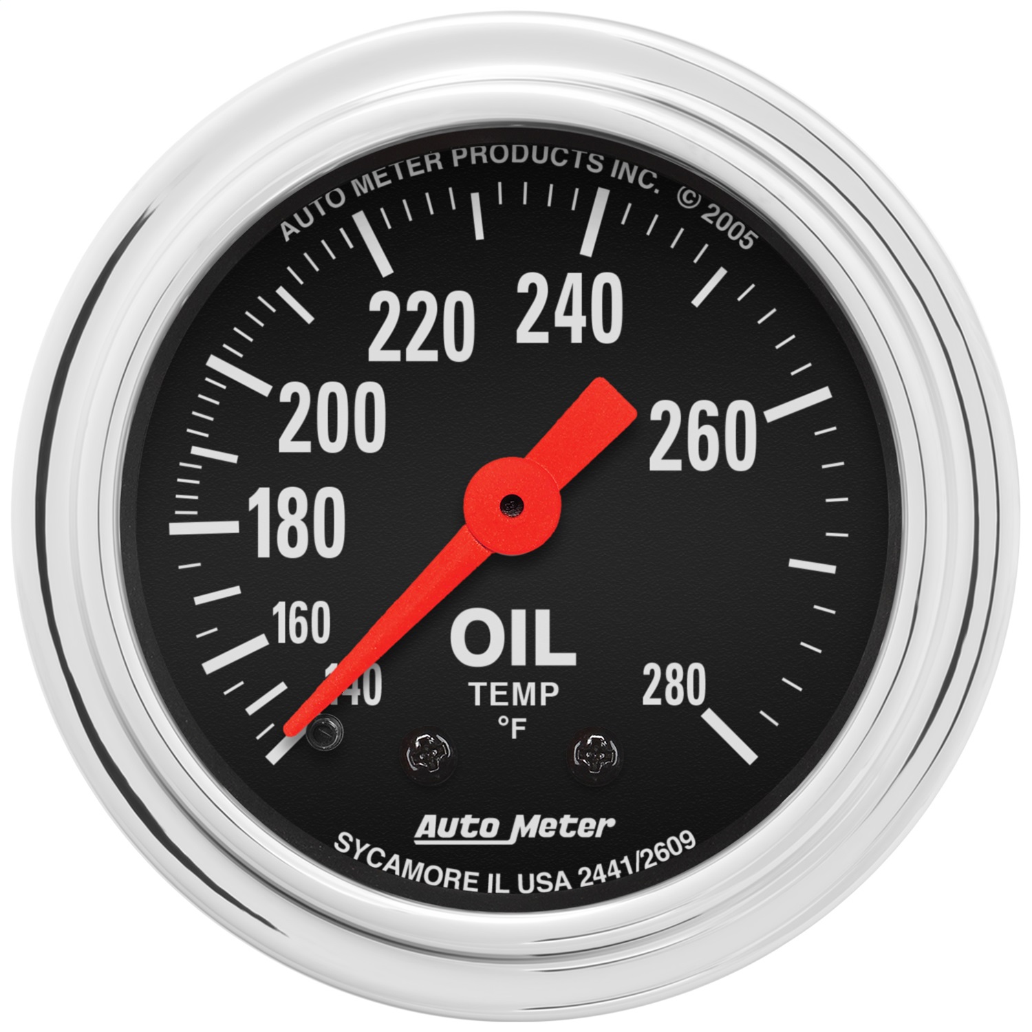 Auto Meter Auto Meter 2441 Traditional Chrome Mechanical Oil Temperature Gauge