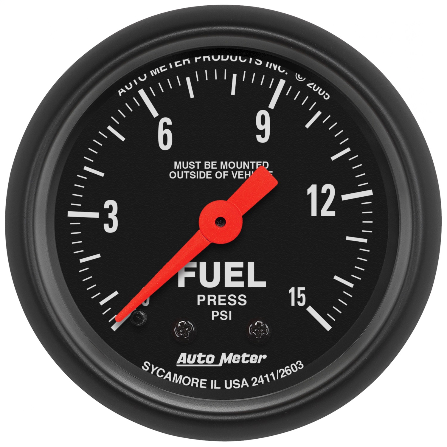 Auto Meter Auto Meter 2603 Z-Series; Mechanical Fuel Pressure Gauge
