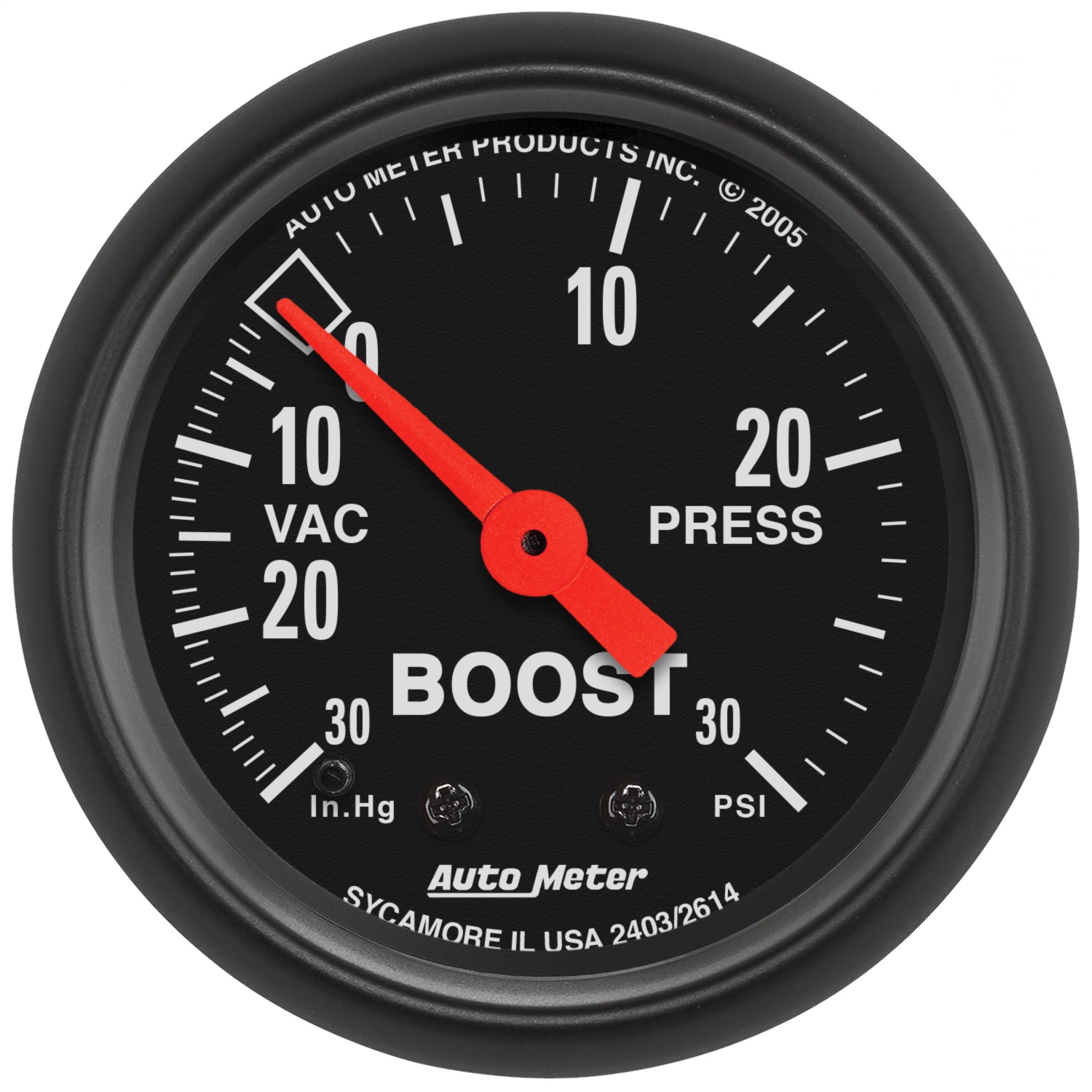 Auto Meter Auto Meter 2614 Z-Series; Mechanical Boost/Vacuum Gauge