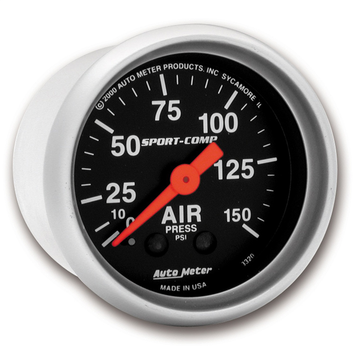 Auto Meter Auto Meter 3320 Sport-Comp; Mechanical Air Pressure Gauge