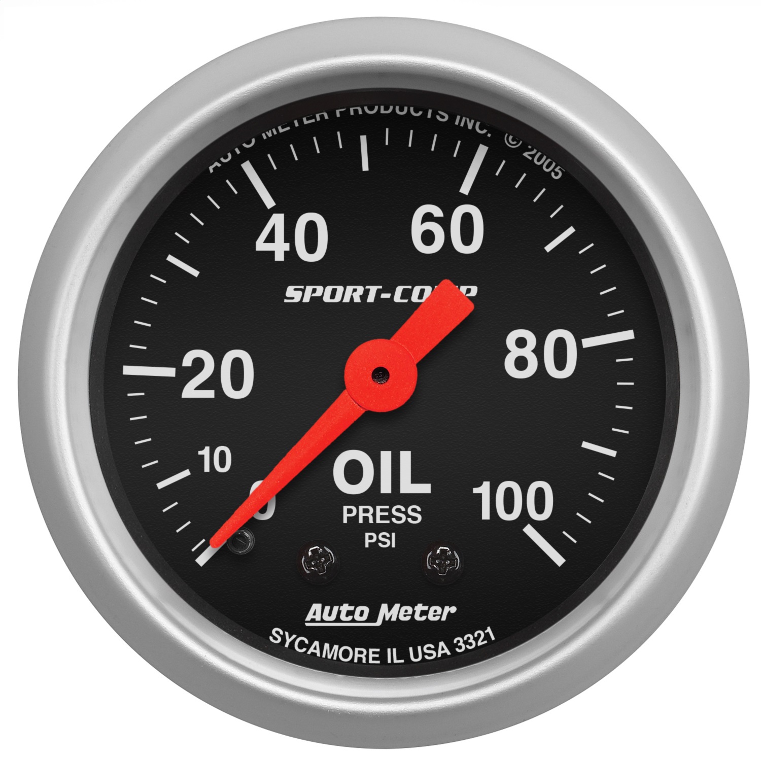 Auto Meter Auto Meter 3321 Sport-Comp; Mechanical Oil Pressure Gauge