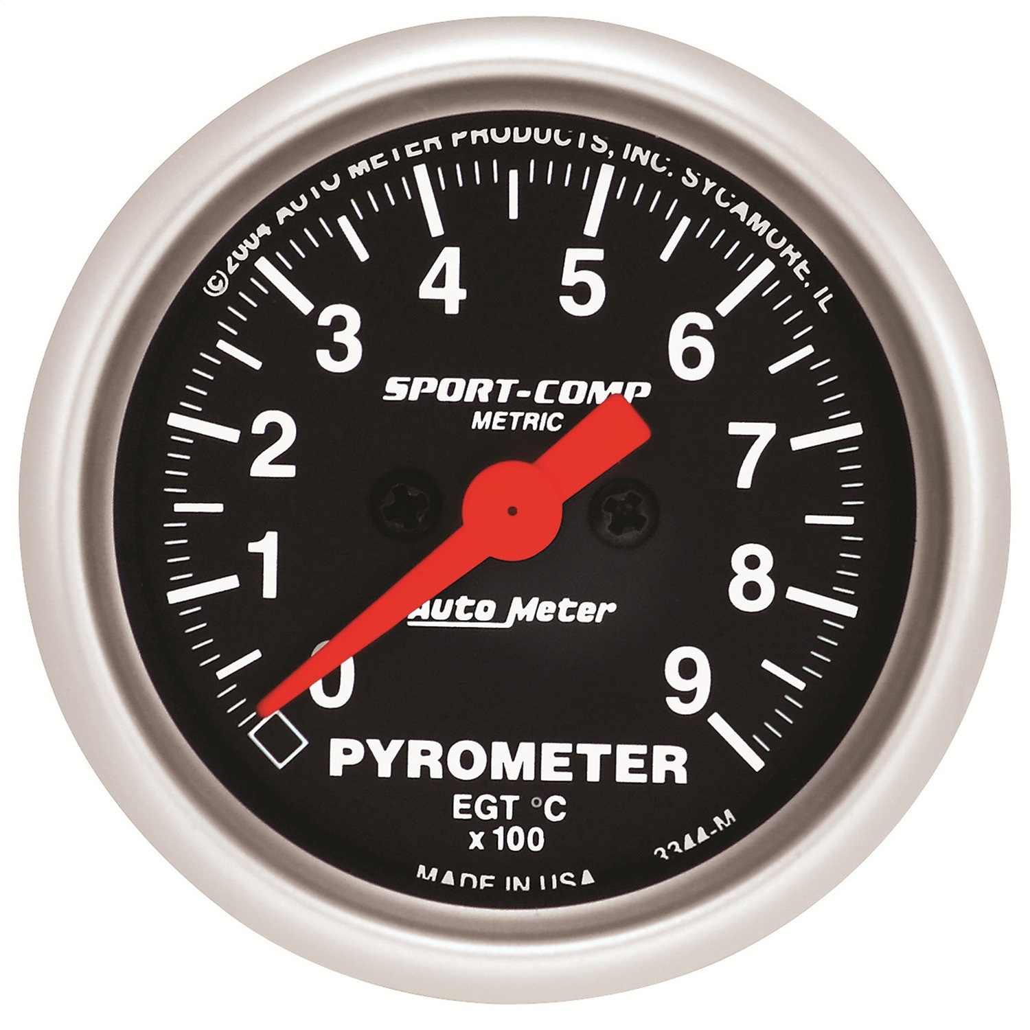 Auto Meter Auto Meter 3344-M Sport-Comp; Electric Pyrometer Gauge Kit