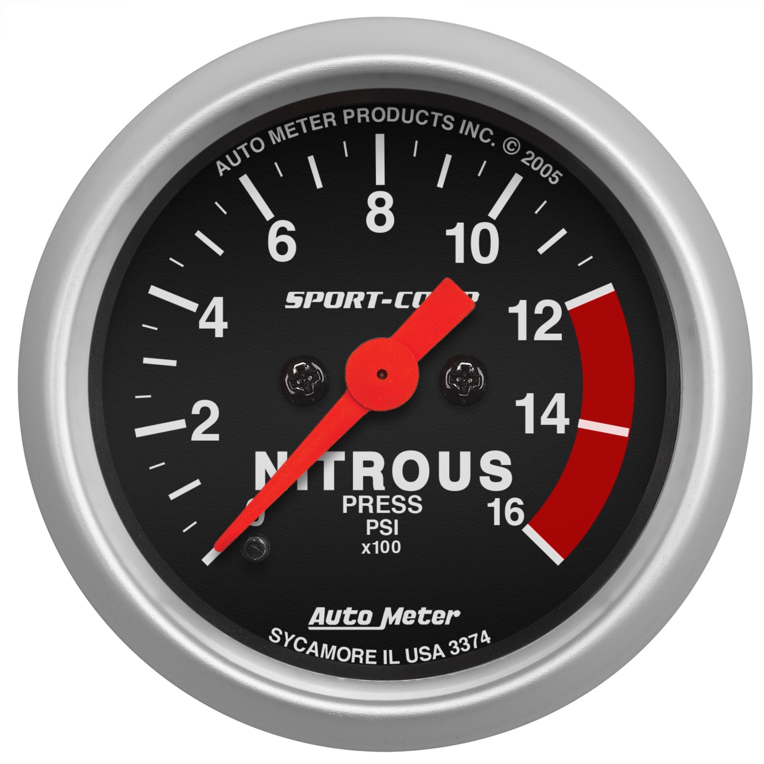 Auto Meter Auto Meter 3374 Sport-Comp; Electric Nitrous Pressure Gauge