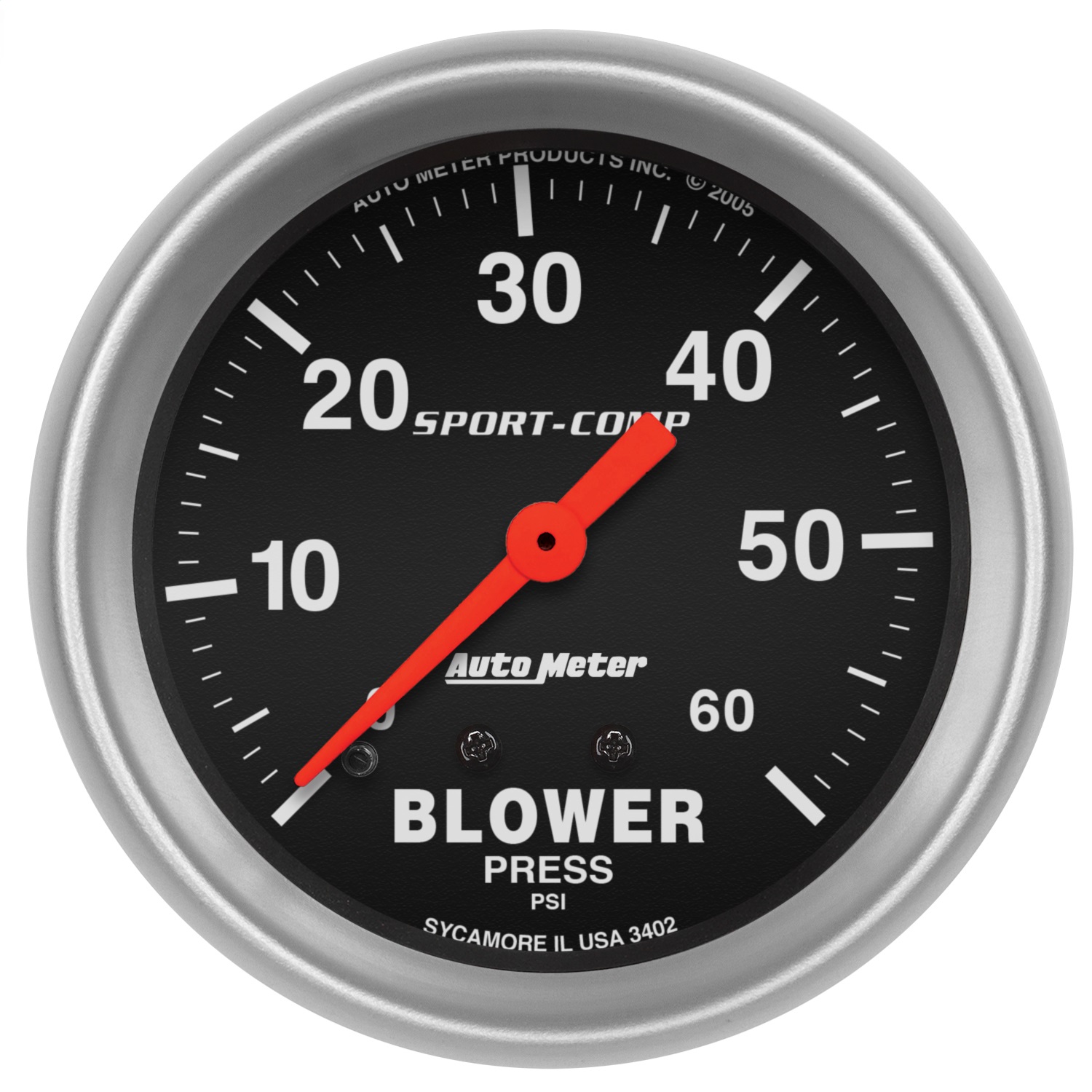 Auto Meter Auto Meter 3402 Sport-Comp; Mechanical Blower Pressure Gauge