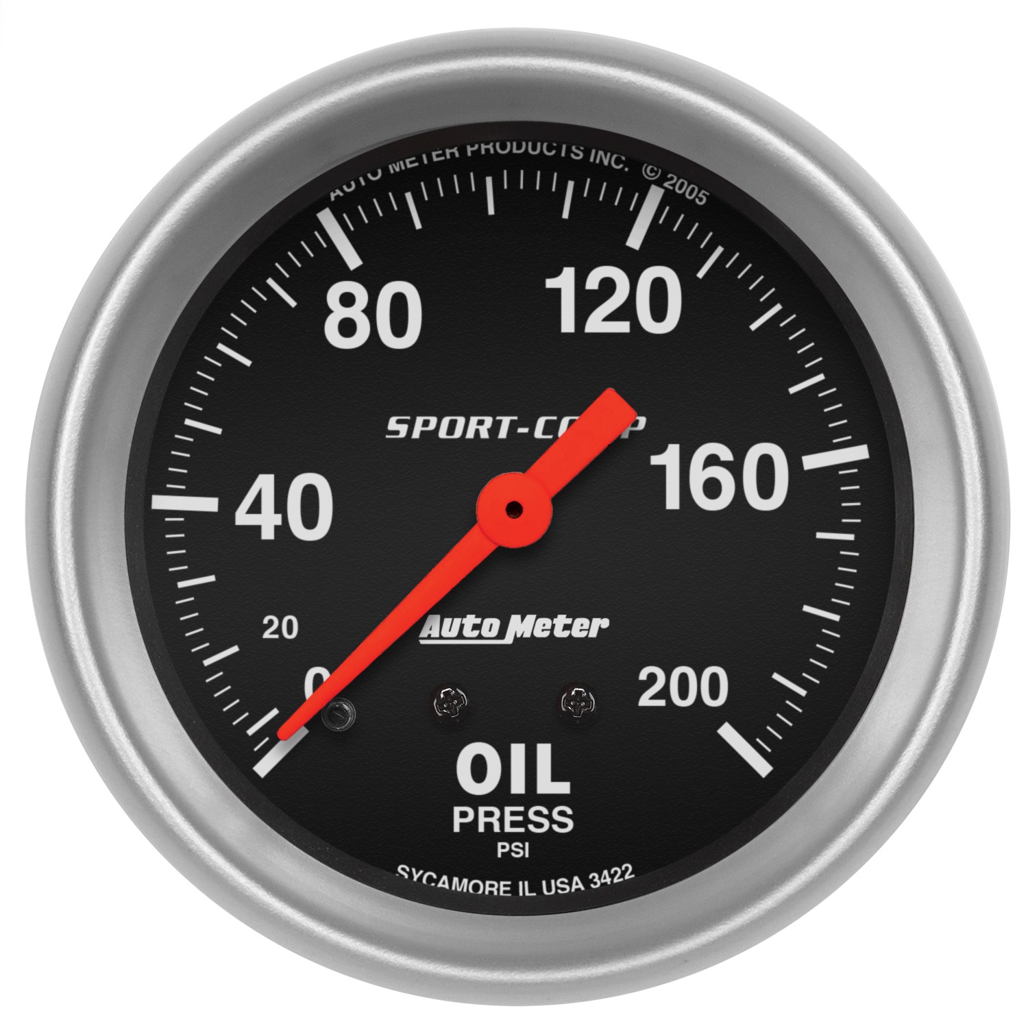 Auto Meter Auto Meter 3422 Sport-Comp; Mechanical Oil Pressure Gauge