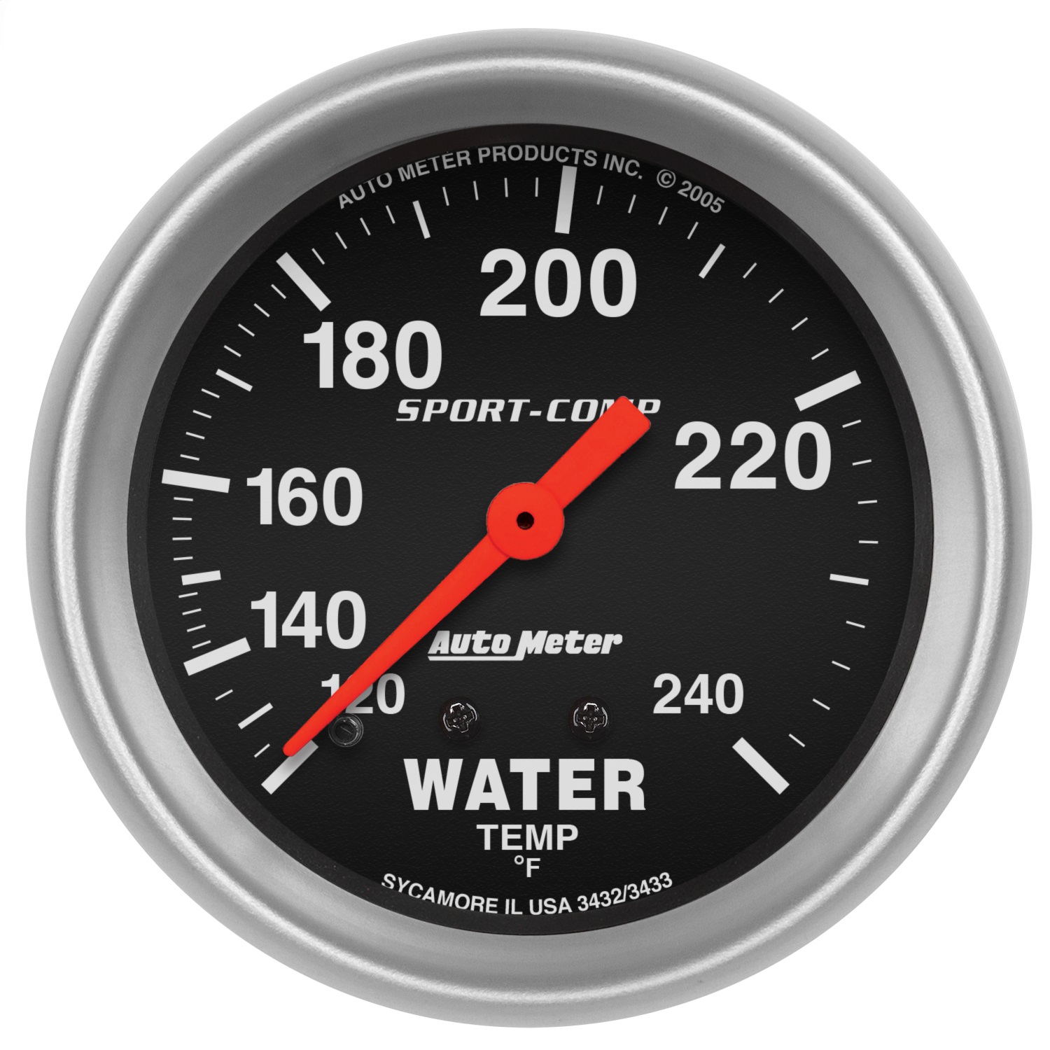 Auto Meter Auto Meter 3433 Sport-Comp; Mechanical Water Temperature Gauge
