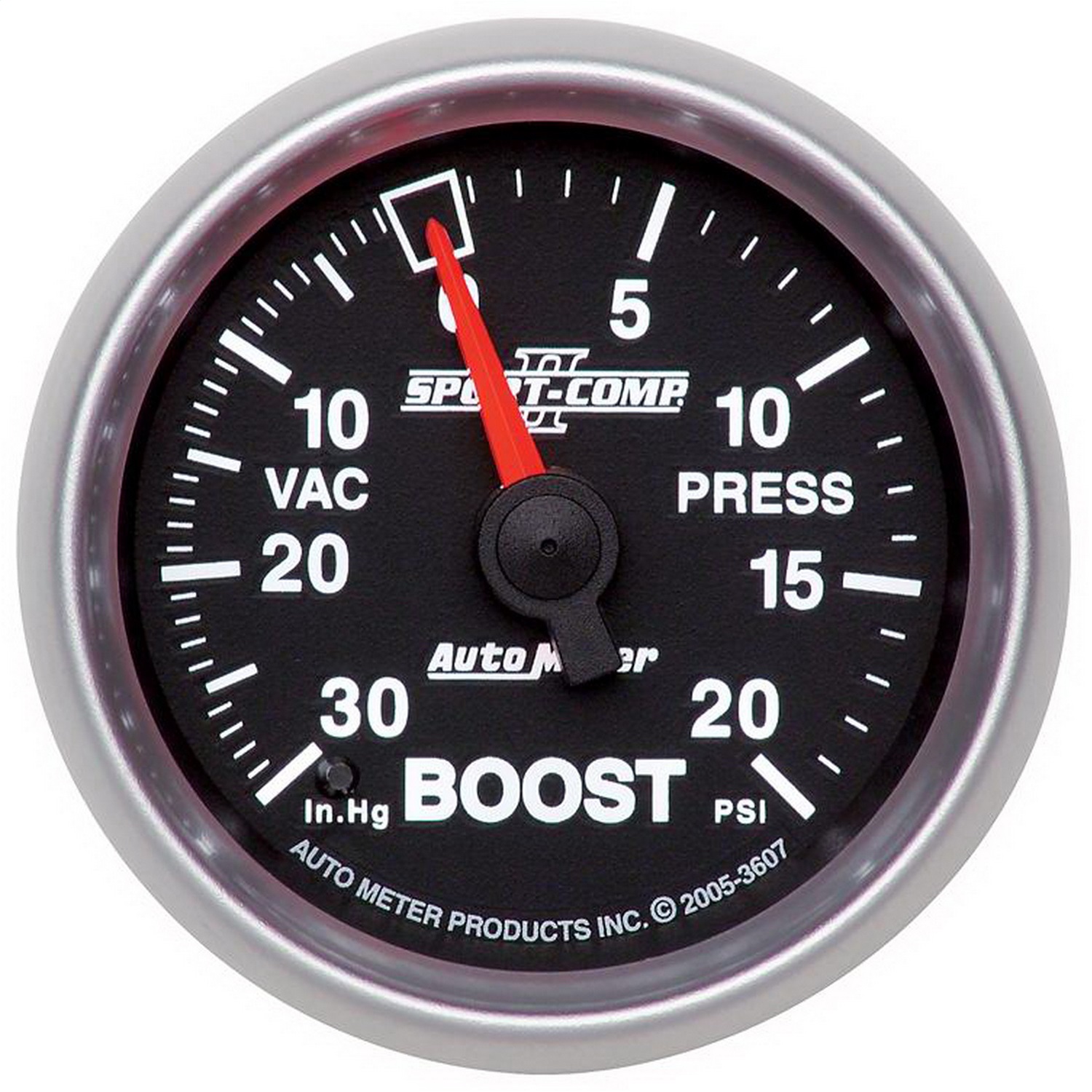 Auto Meter Auto Meter 3607 Sport-Comp II; Mechanical Boost/Vacuum Gauge