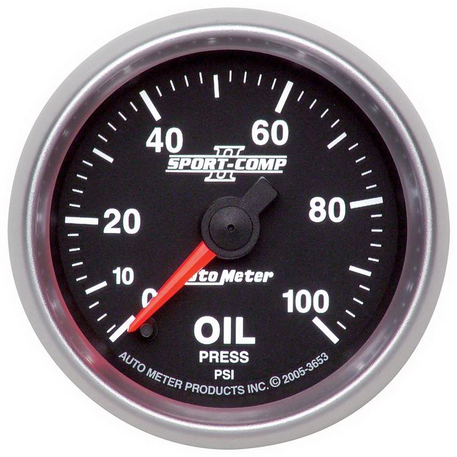 Auto Meter Auto Meter 3653 Sport-Comp II; Electric Oil Pressure Gauge