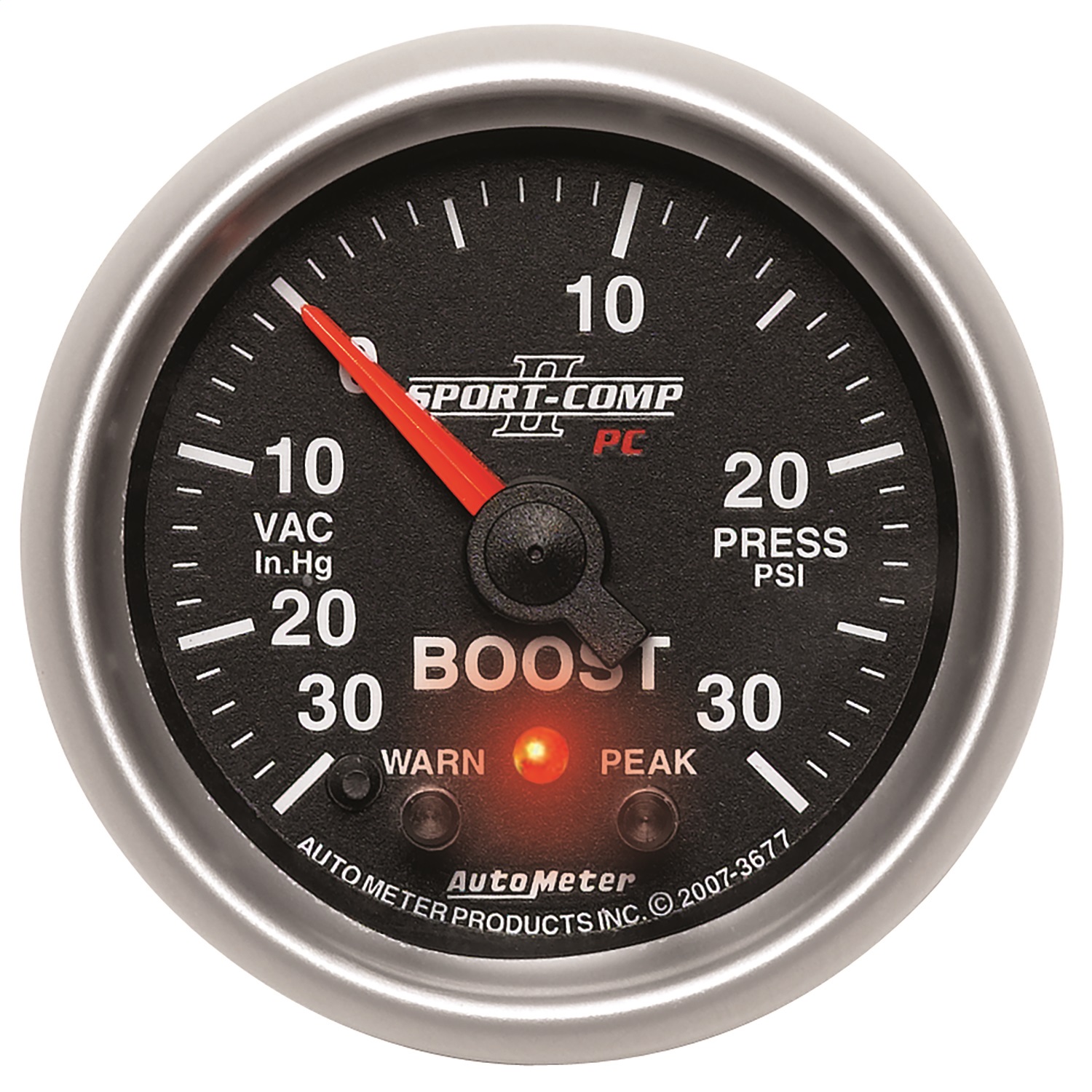 Auto Meter Auto Meter 3677 Sport-Comp PC; Boost/Vacuum Gauge