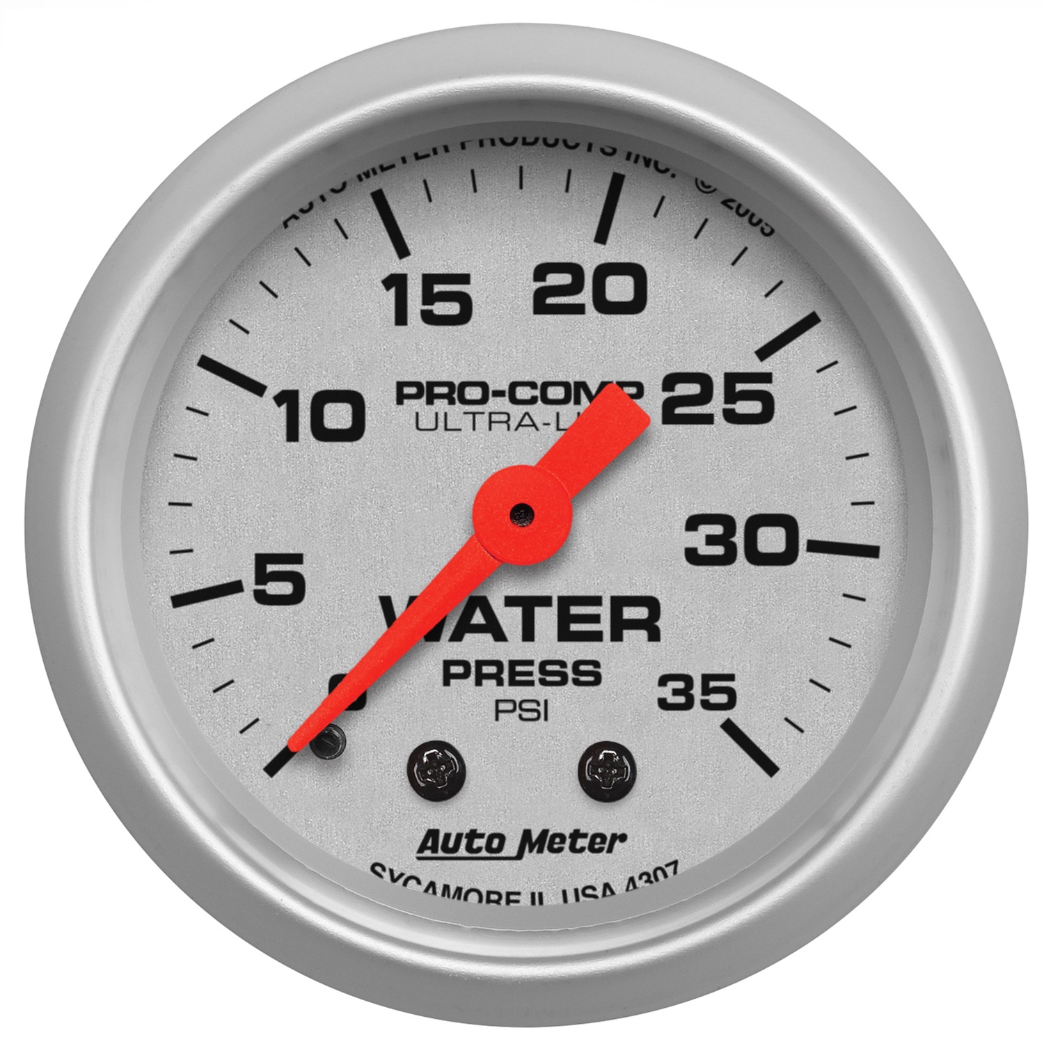 Auto Meter Auto Meter 4307 Ultra-Lite; Mechanical Water Pressure Gauge