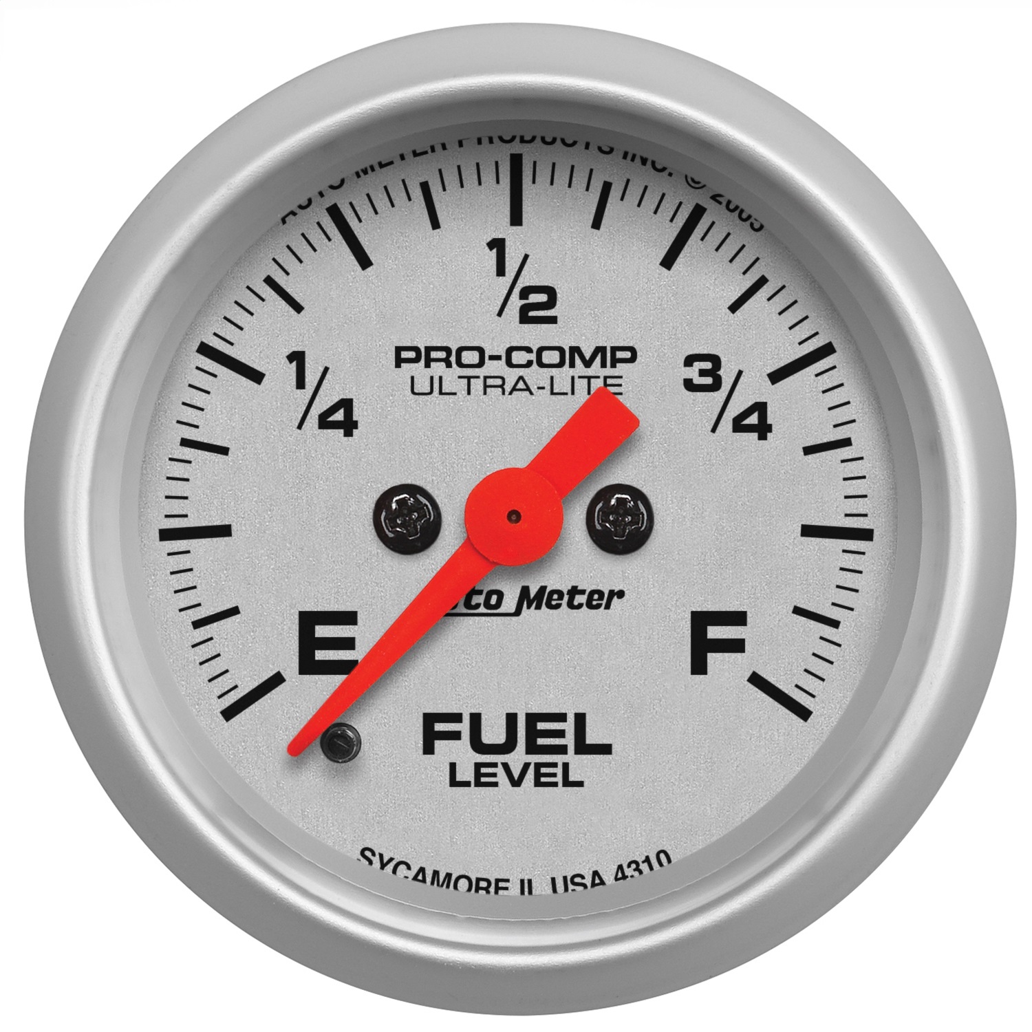 Auto Meter Auto Meter 4310 Ultra-Lite; Electric Programmable Fuel Level Gauge