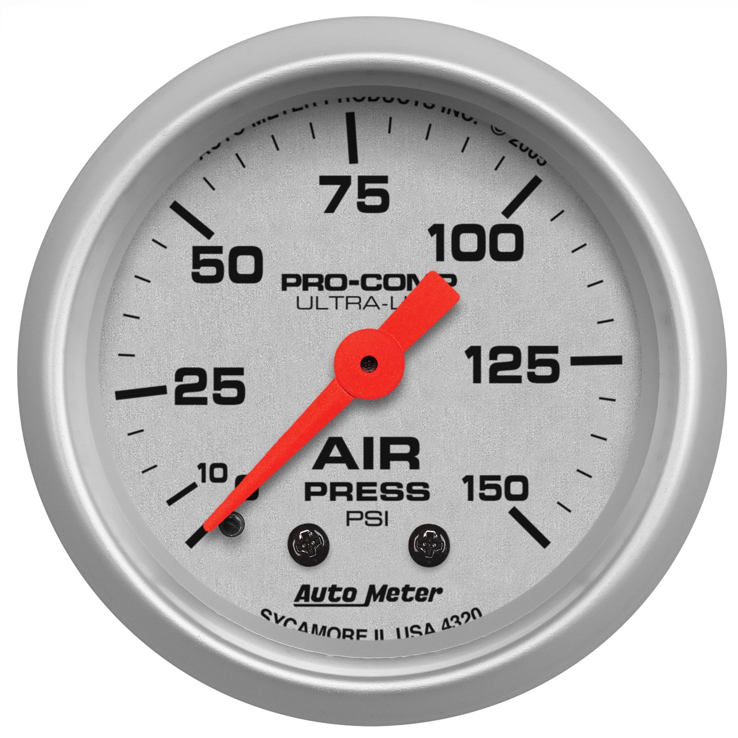 Auto Meter Auto Meter 4320 Ultra-Lite; Mechanical Air Pressure Gauge