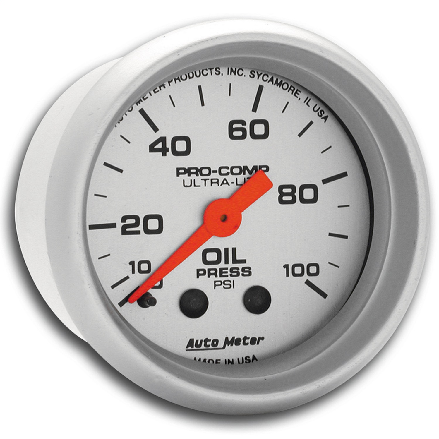 Auto Meter Auto Meter 4321 Ultra-Lite; Mechanical Oil Pressure Gauge