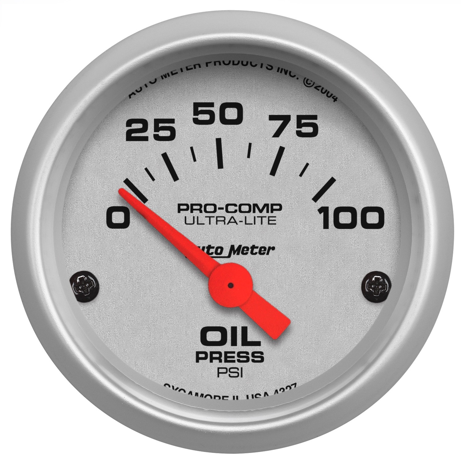 Auto Meter Auto Meter 4327 Ultra-Lite; Electric Oil Pressure Gauge