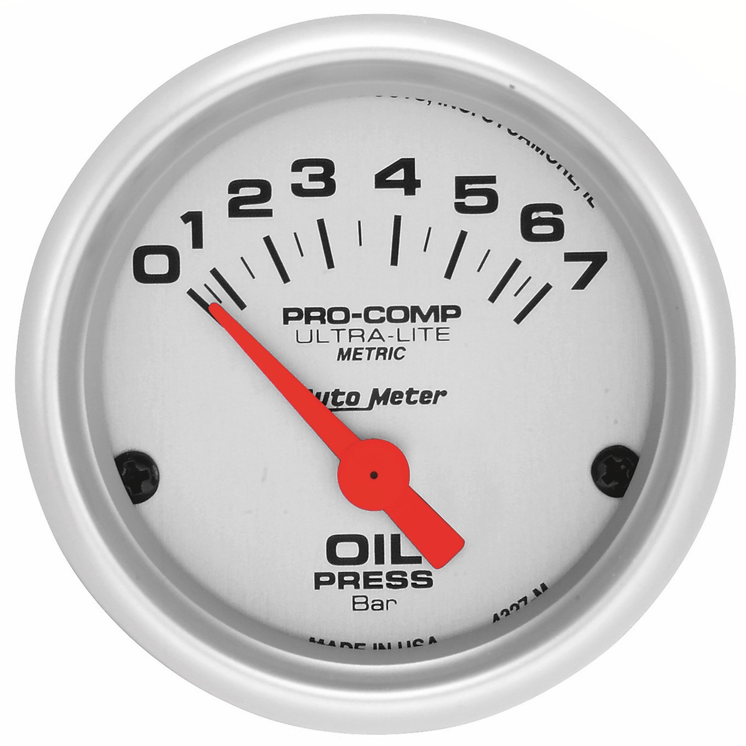 Auto Meter Auto Meter 4327-M Ultra-Lite; Electric Oil Pressure Gauge
