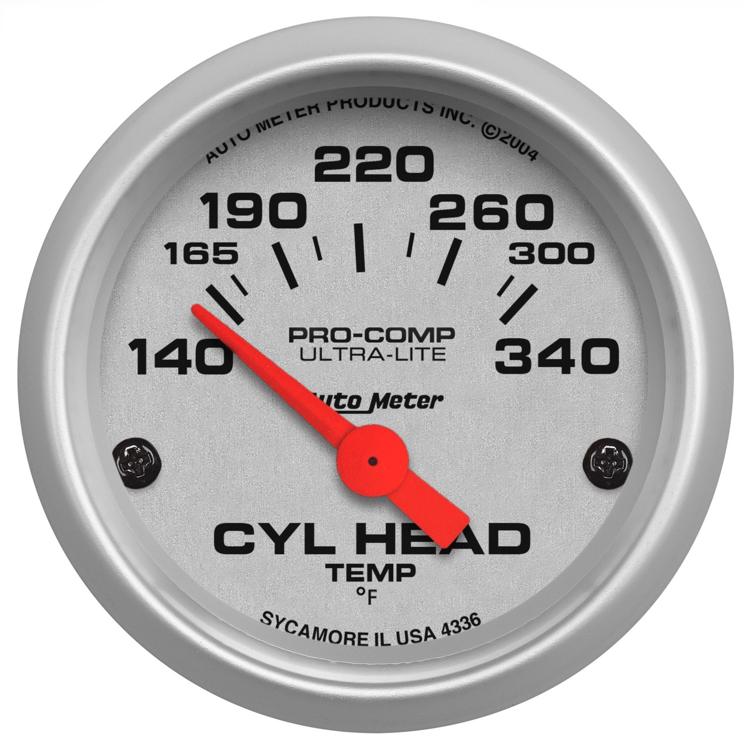 Auto Meter Auto Meter 4336 Ultra-Lite; Electric Cylinder Head Temperature Gauge