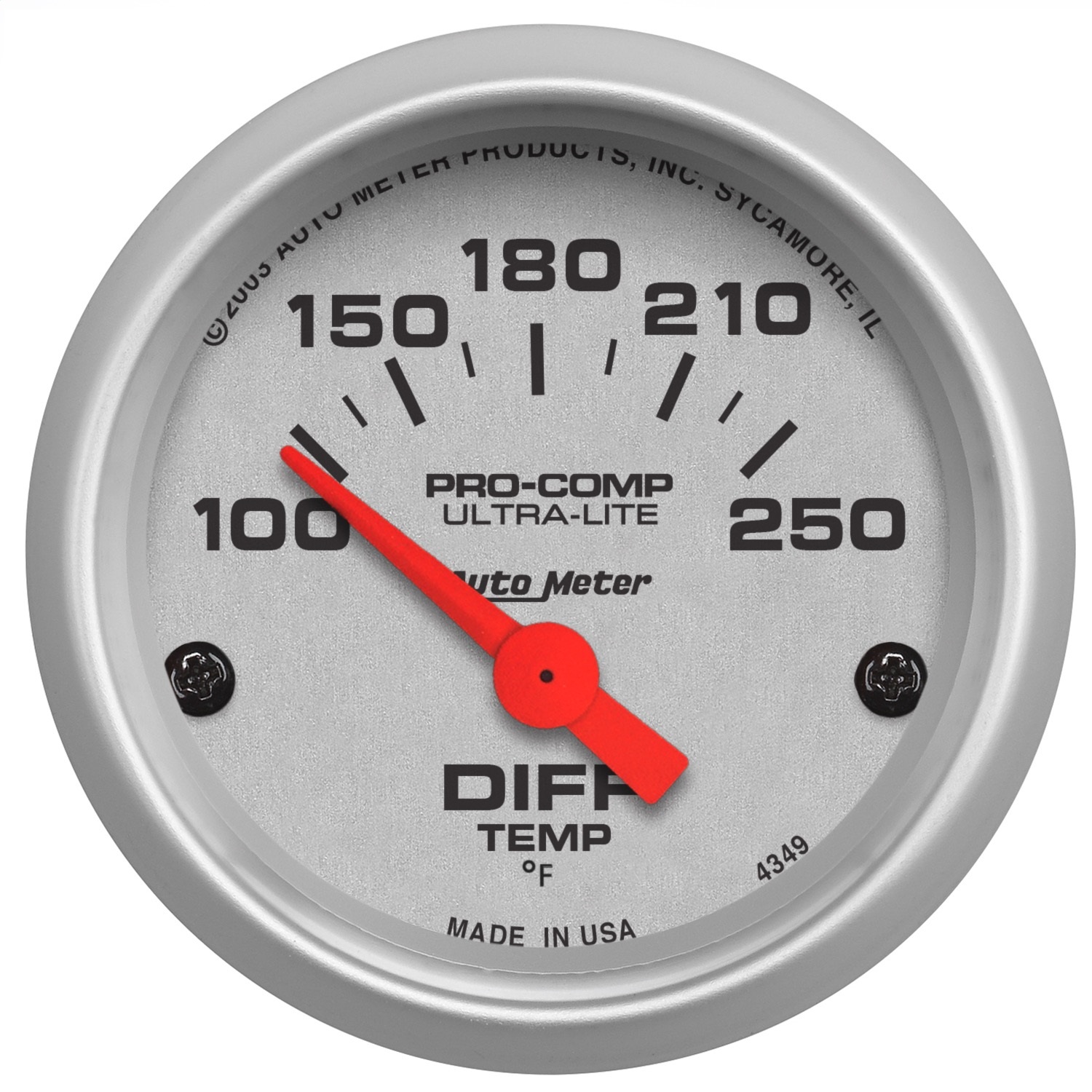 Auto Meter Auto Meter 4349 Ultra-Lite; Electric Differential Temperature Gauge