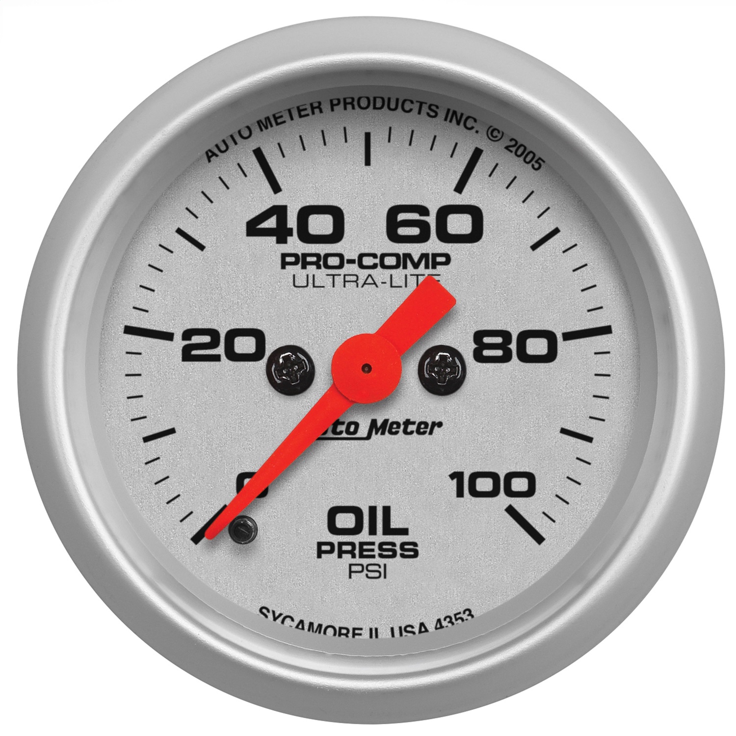 Auto Meter Auto Meter 4353 Ultra-Lite; Electric Oil Pressure Gauge