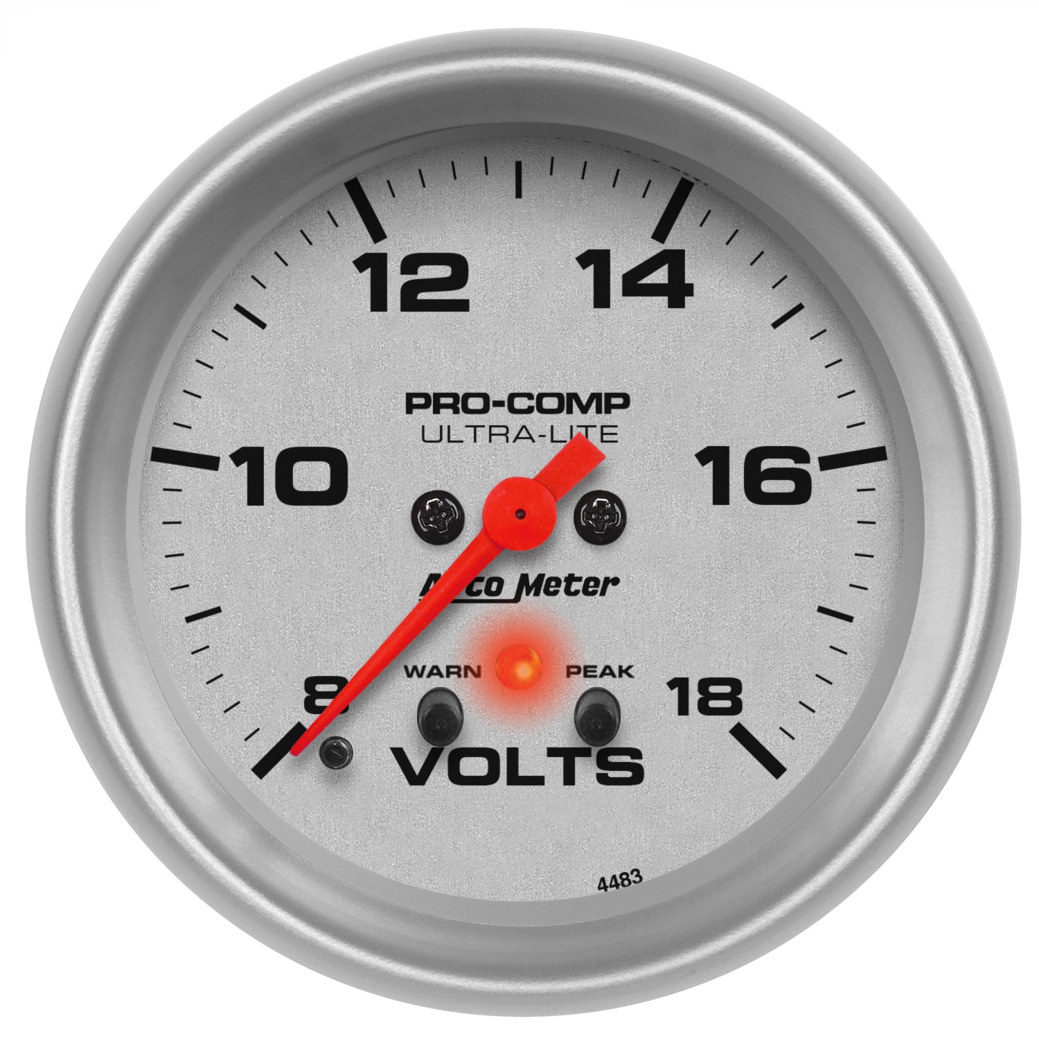 Auto Meter Auto Meter 4483 Ultra-Lite; Electric Voltmeter Gauge