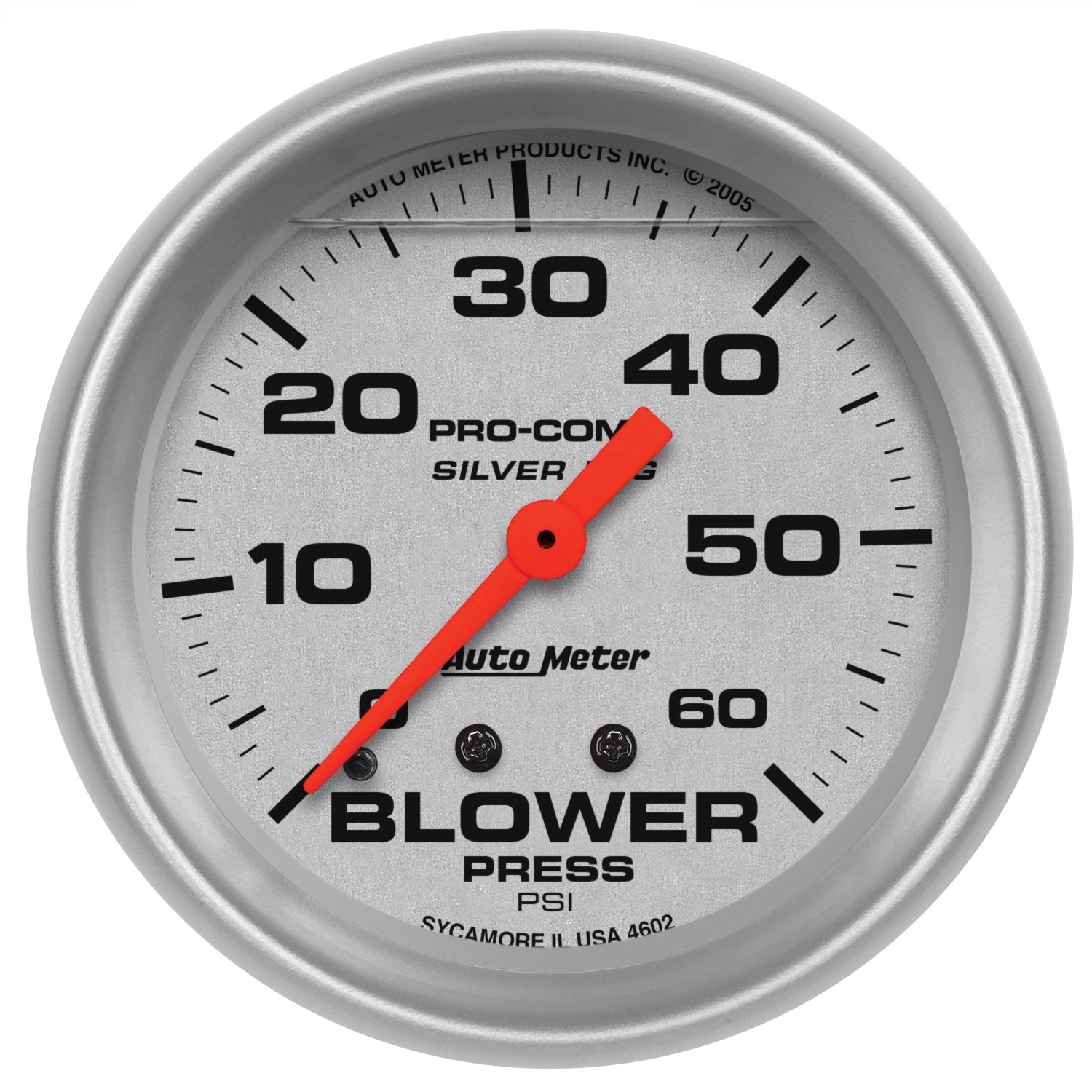 Auto Meter Auto Meter 4602 Silver; LFGs Blower Pressure Gauge