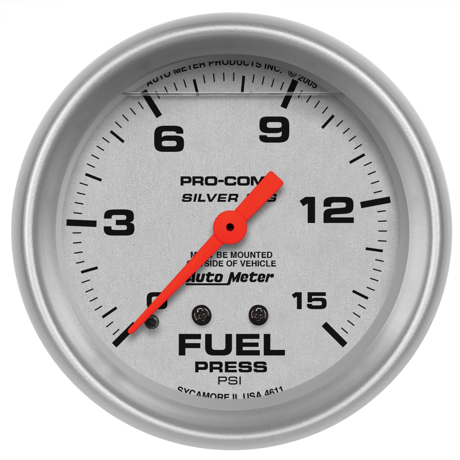 Auto Meter Auto Meter 4611 Silver; LFGs Fuel Pressure Gauge