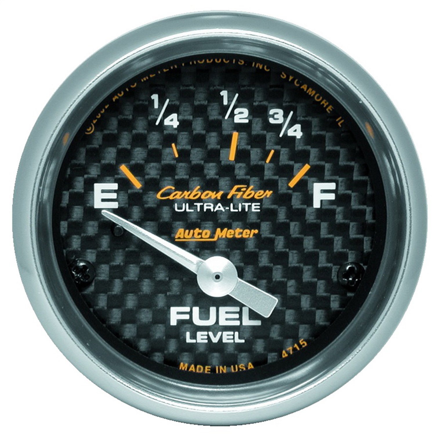 Auto Meter Auto Meter 4715 Carbon Fiber; Electric Fuel Level Gauge