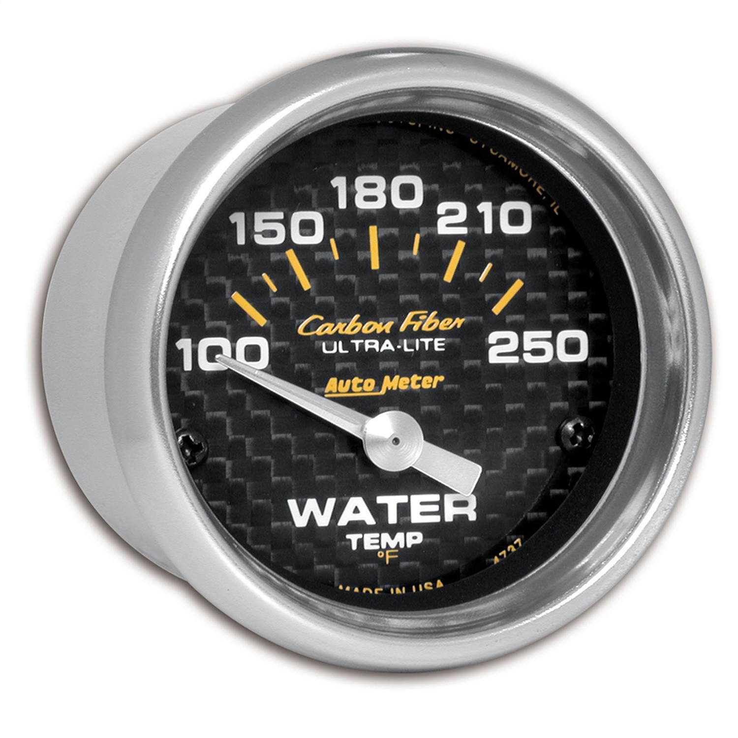 Auto Meter Auto Meter 4737 Carbon Fiber; Electric Water Temperature Gauge