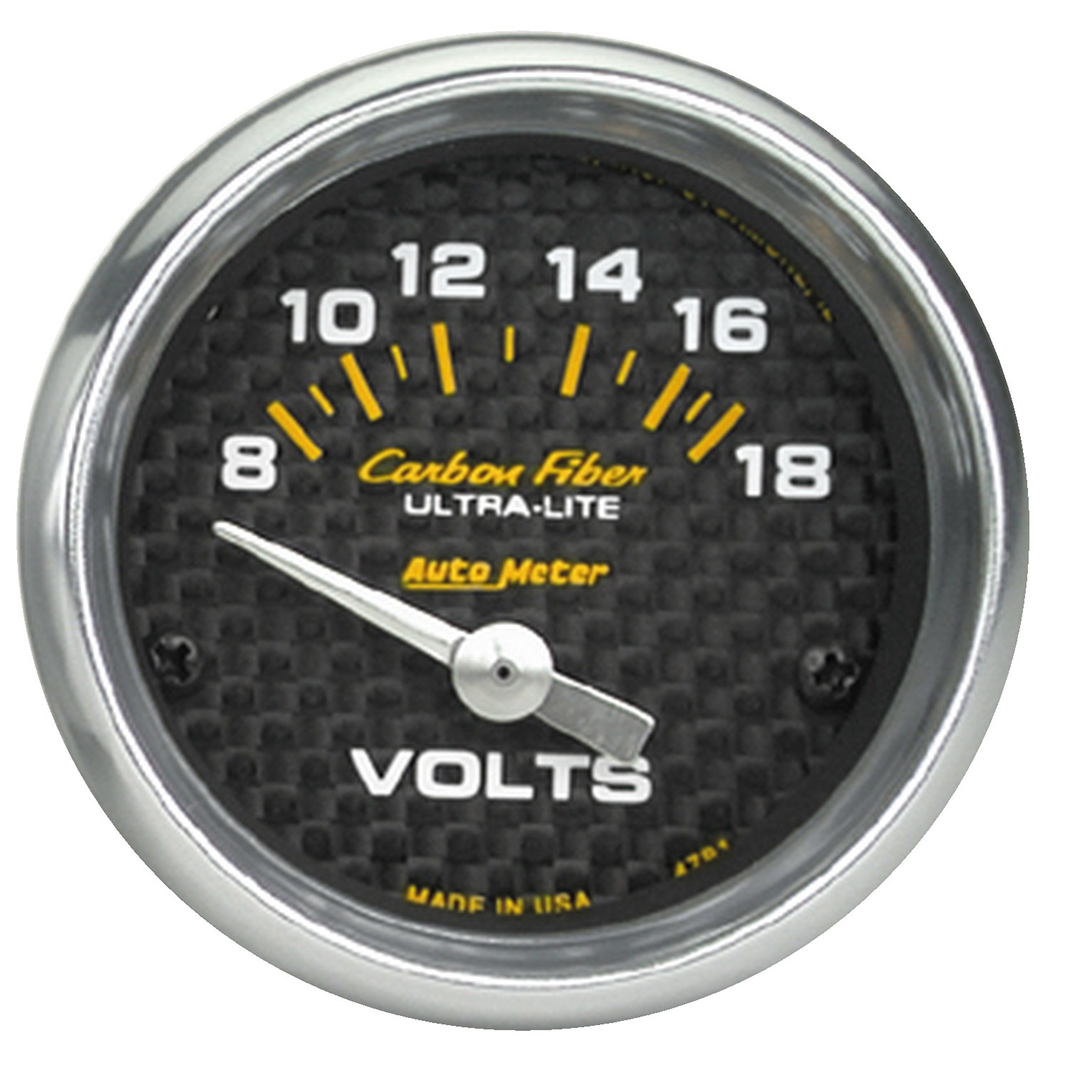 Auto Meter Auto Meter 4791 Carbon Fiber; Electric Voltmeter Gauge
