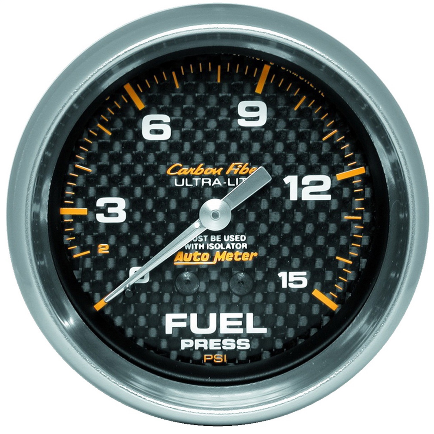 Auto Meter Auto Meter 4811 Carbon Fiber; Mechanical Fuel Pressure Gauge