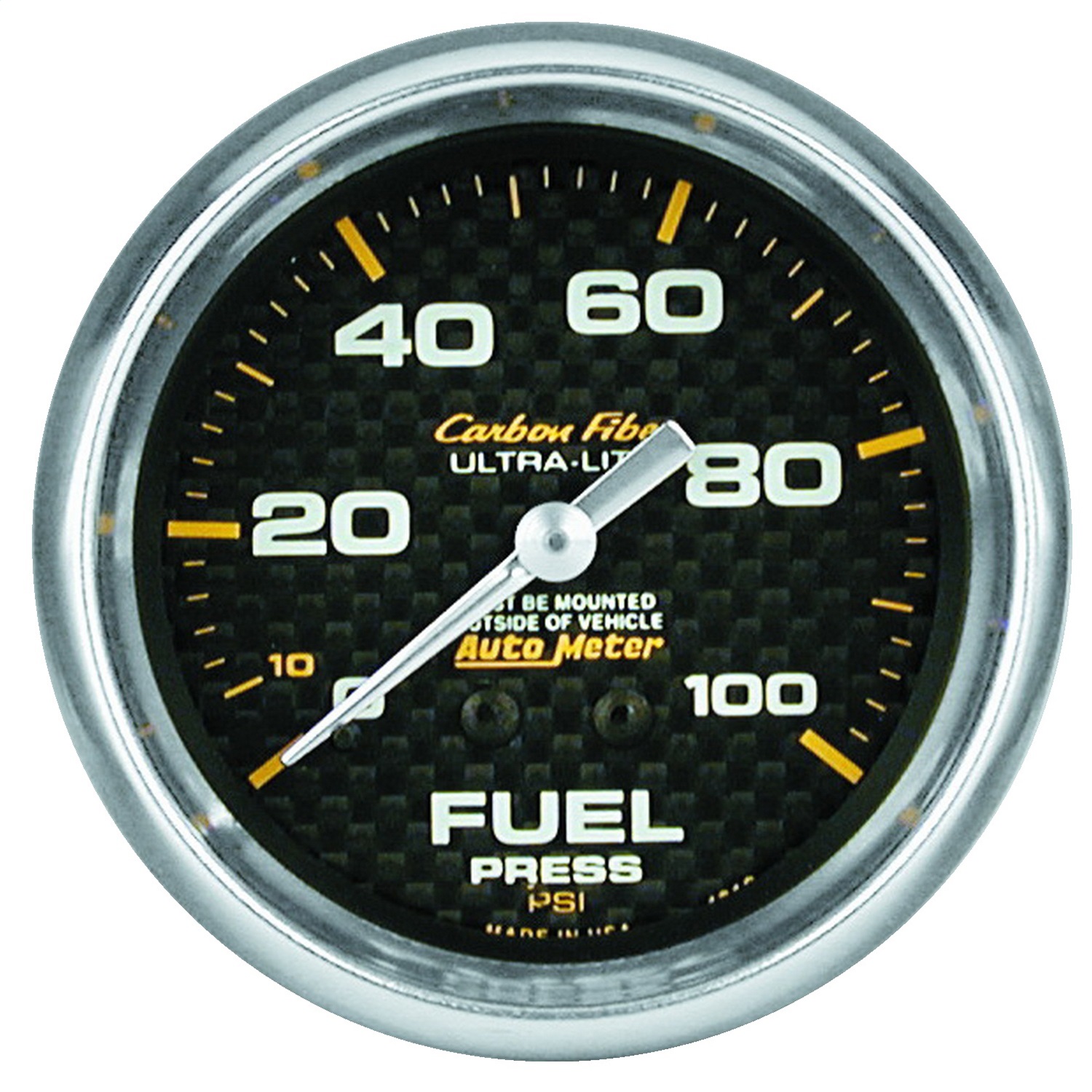 Auto Meter Auto Meter 4812 Carbon Fiber; Mechanical Fuel Pressure Gauge