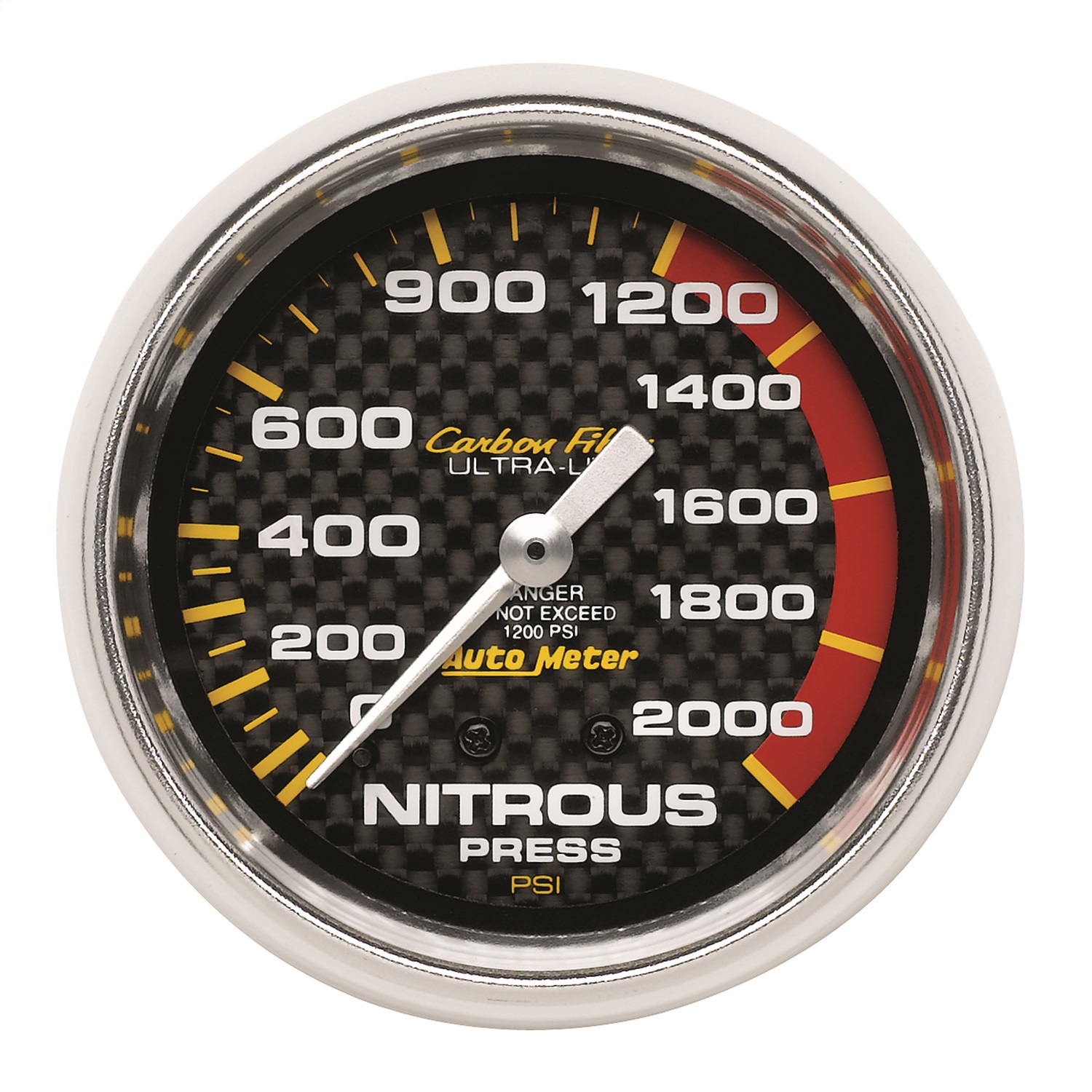 Auto Meter Auto Meter 4828 Carbon Fiber; Mechanical Nitrous Pressure Gauge