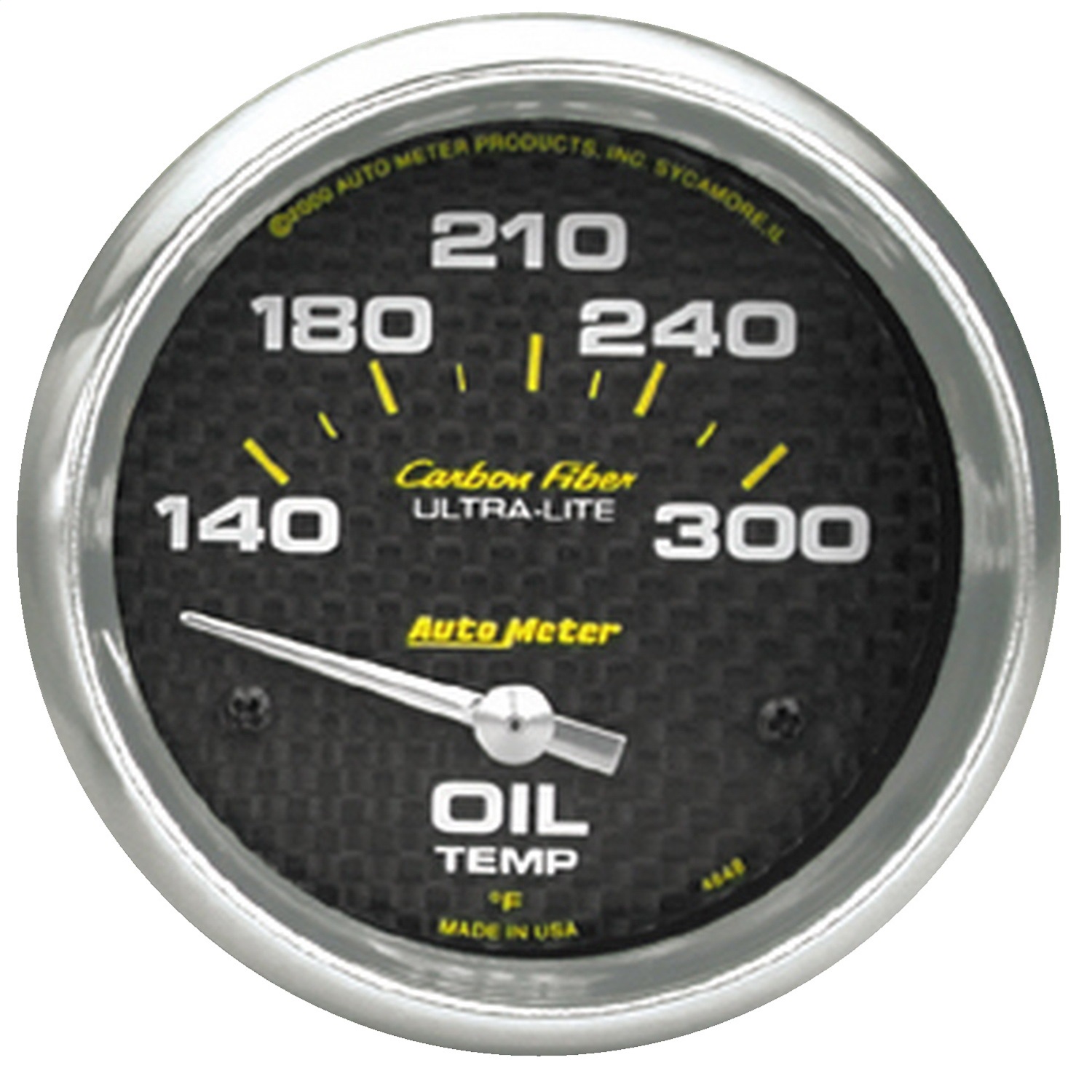 Auto Meter Auto Meter 4848 Carbon Fiber; Electric Oil Temperature Gauge