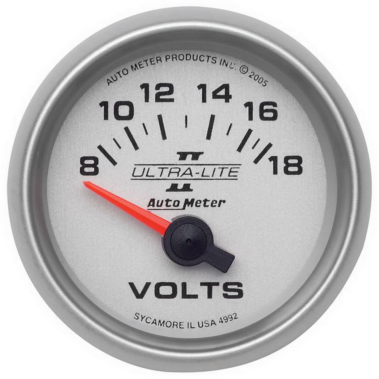 Auto Meter Auto Meter 4992 Ultra-Lite II; Electric Voltmeter Gauge