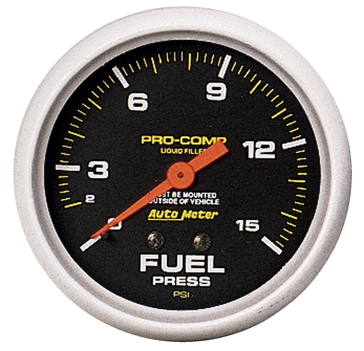 Auto Meter Auto Meter 5411 Pro-Comp; Liquid-Filled Mechanical Fuel Pressure Gauge