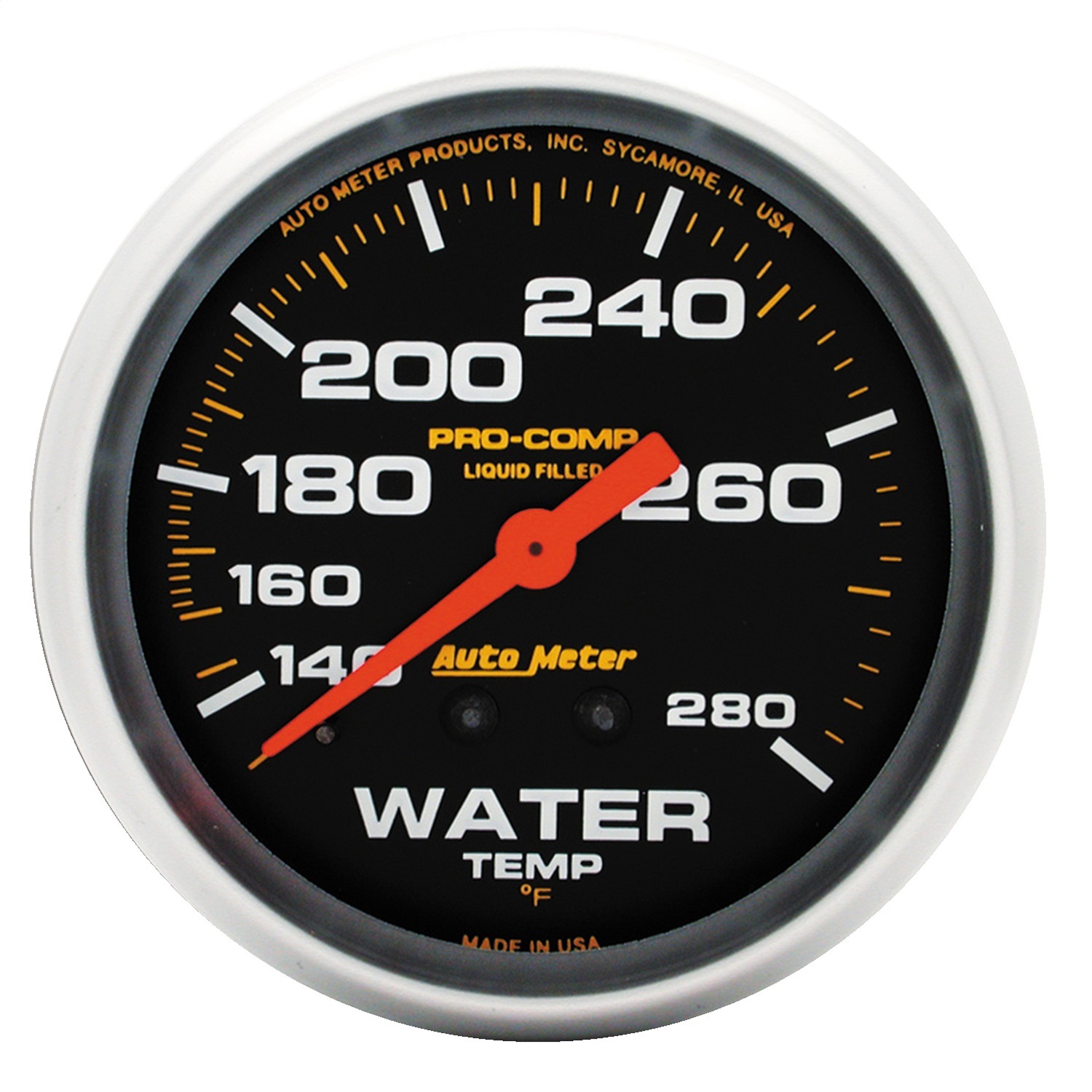 Auto Meter Auto Meter 5431 Pro-Comp; Liquid-Filled Mechanical Water Temperature Gauge