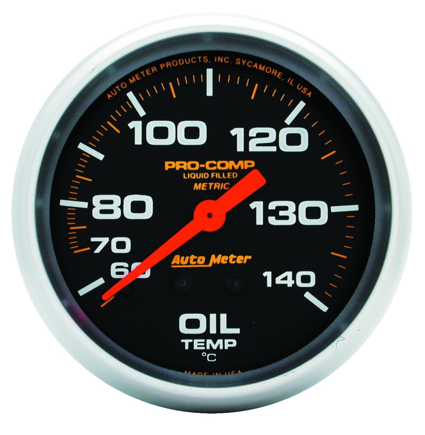 Auto Meter Auto Meter 5441 Pro-Comp; Liquid-Filled Mechanical Oil Temperature Gauge