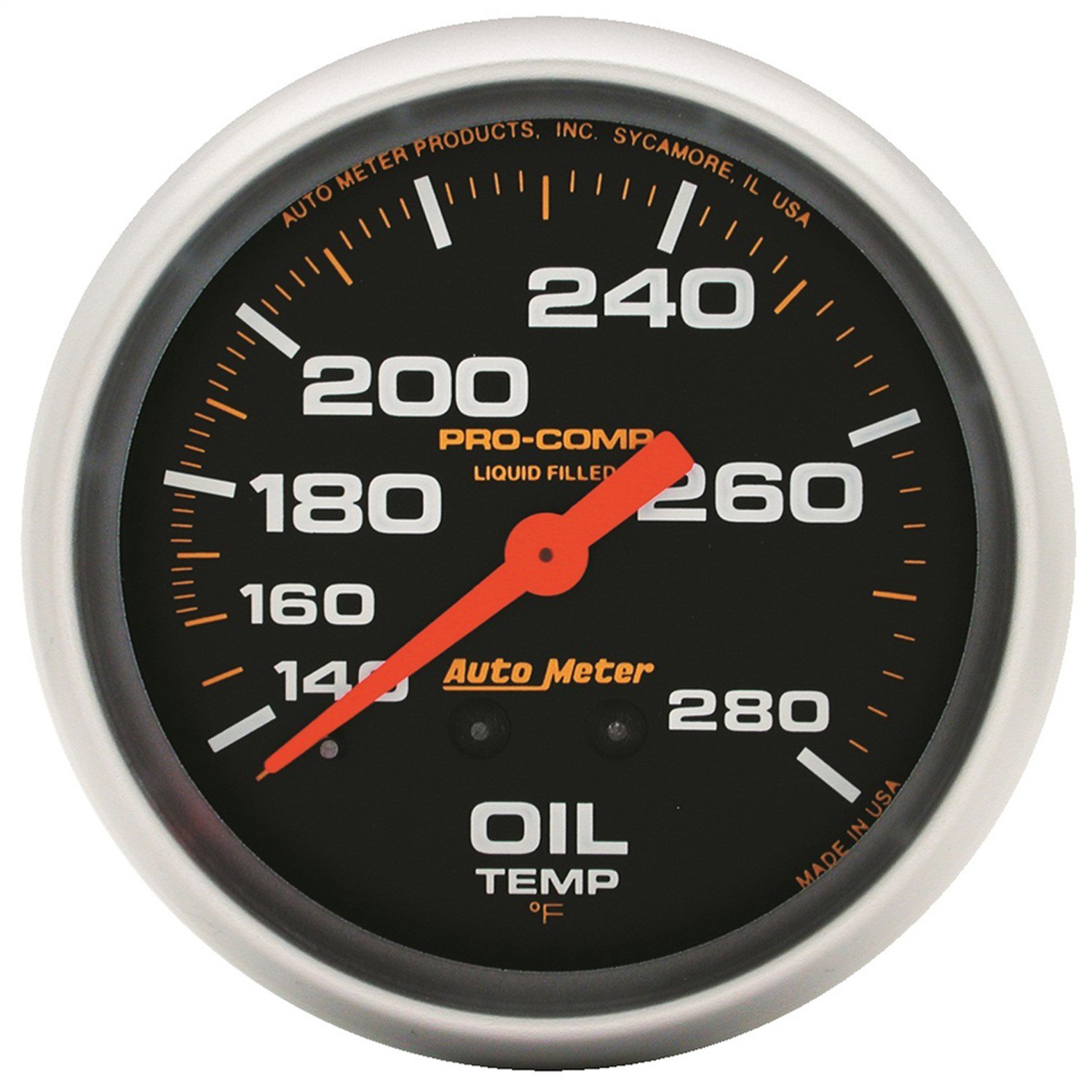 Auto Meter Auto Meter 5443 Pro-Comp; Liquid-Filled Mechanical Oil Temperature Gauge
