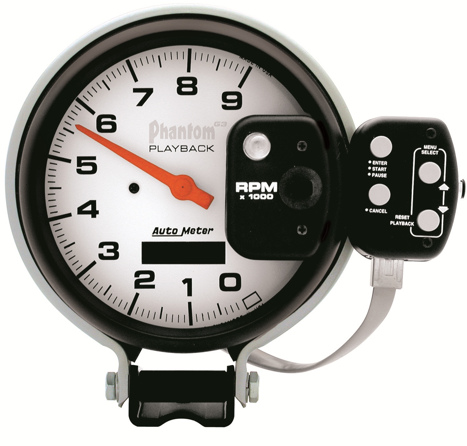Auto Meter Auto Meter 5798 Phantom; Playback Single Range Tachometer