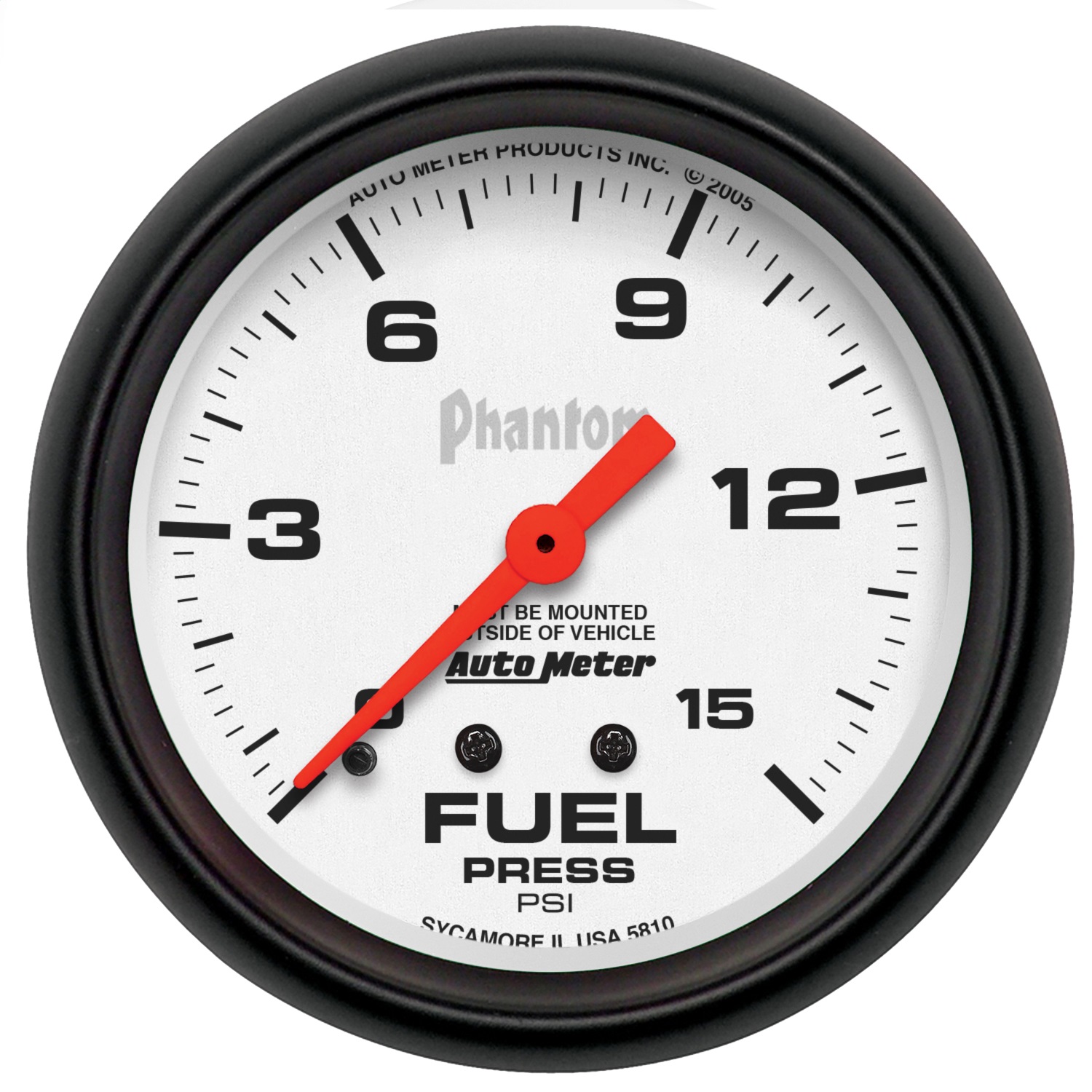Auto Meter Auto Meter 5810 Phantom; Mechanical Fuel Pressure Gauge