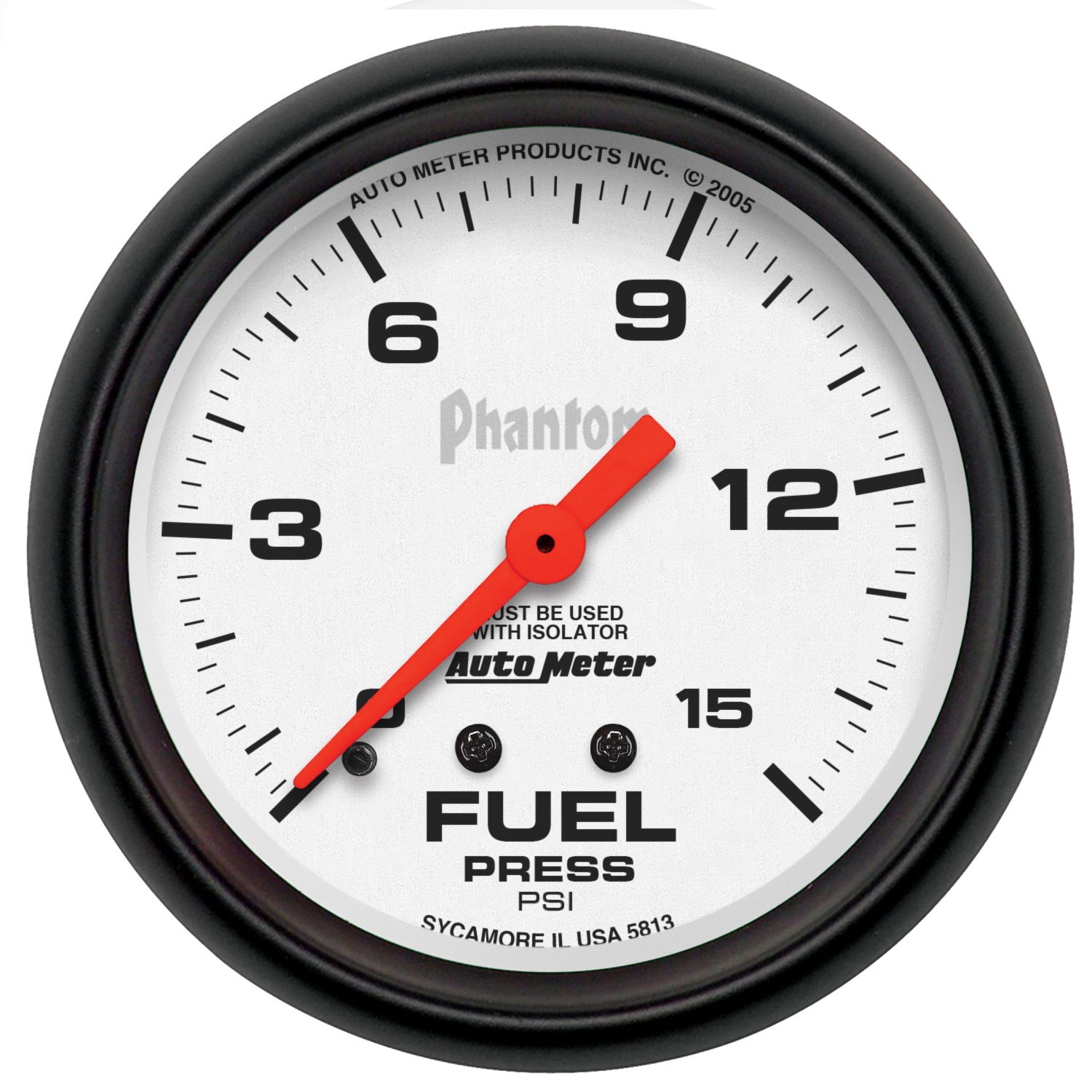 Auto Meter Auto Meter 5813 Phantom; Mechanical Fuel Pressure Gauge