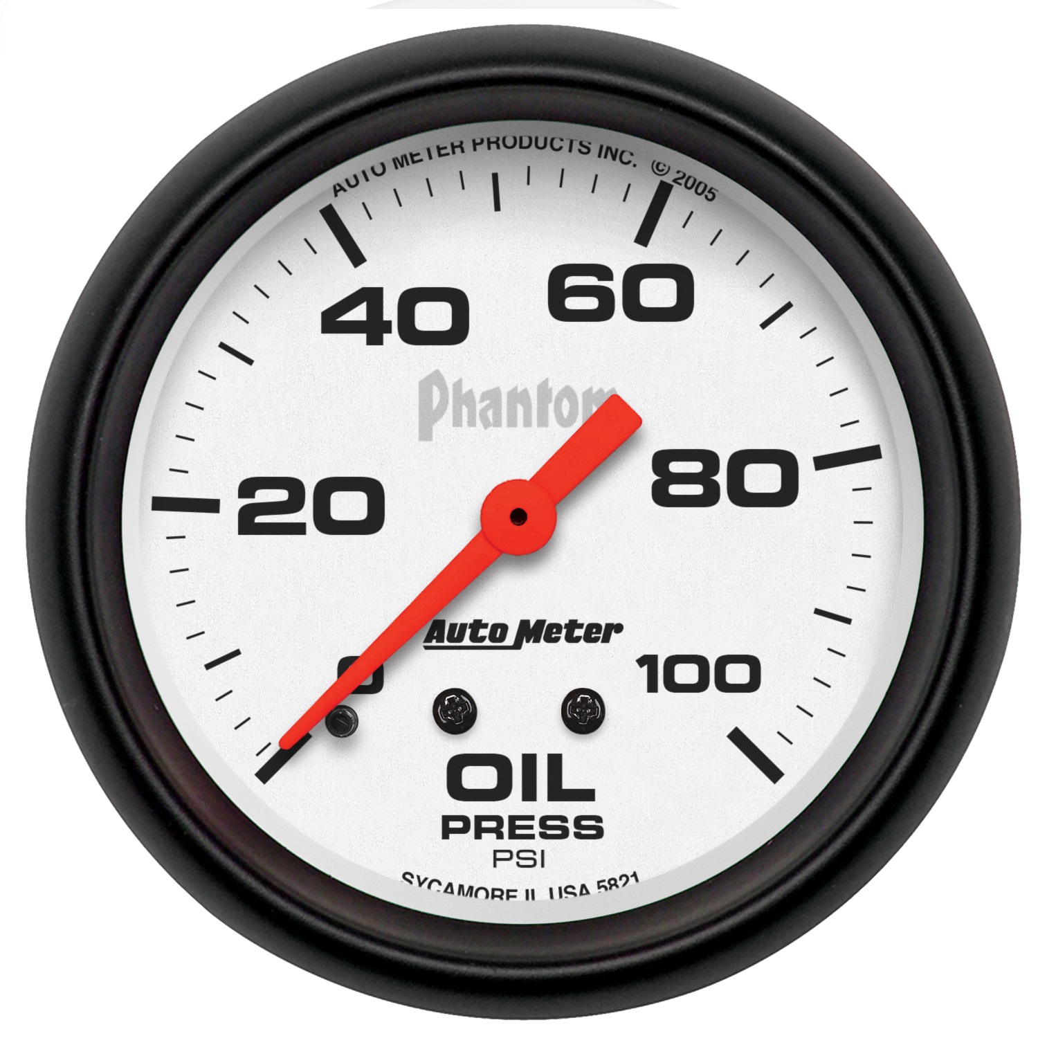 Auto Meter Auto Meter 5821 Phantom; Mechanical Oil Pressure Gauge